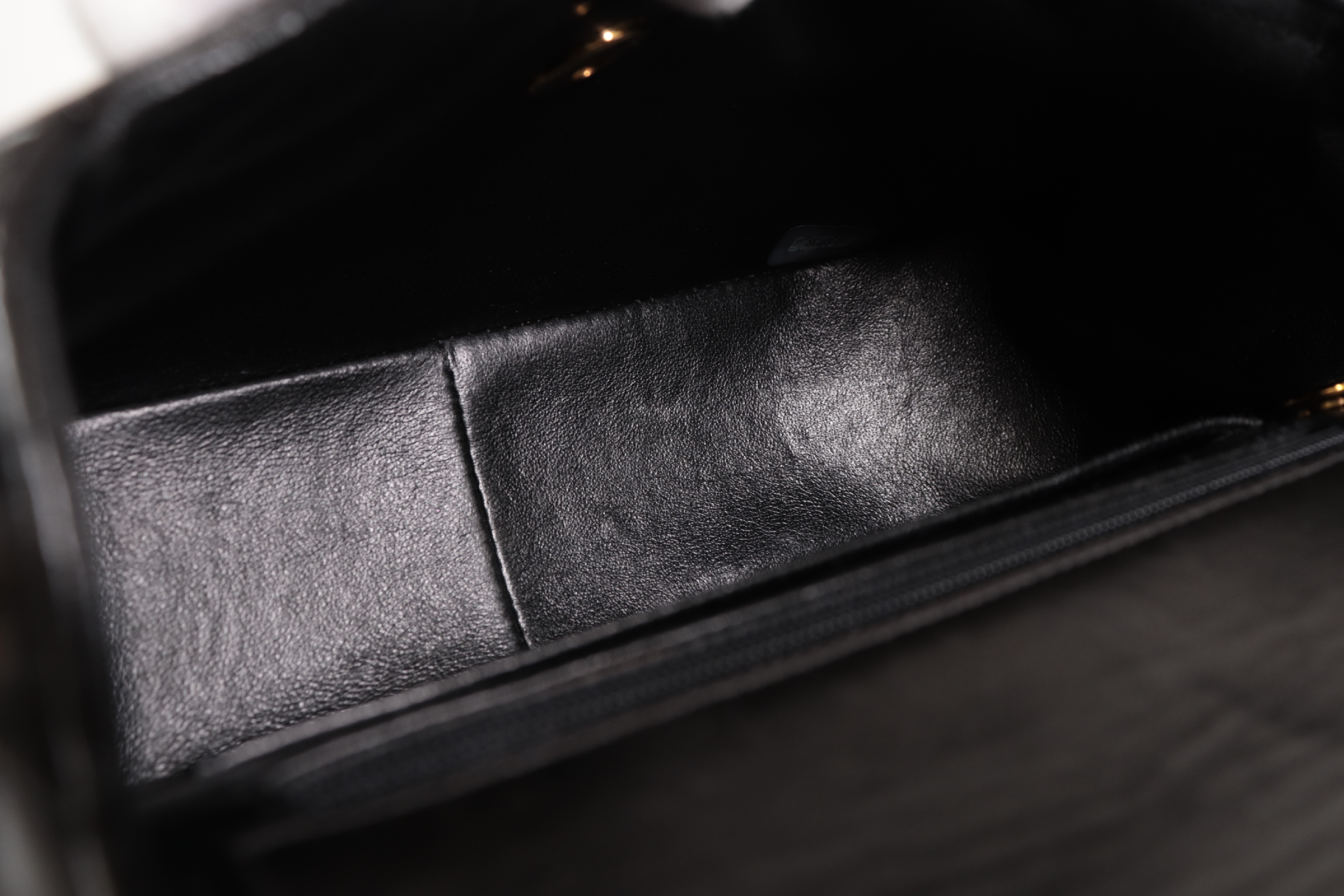 Turnlock Lambskin Double Chain Handbag (Serial No. 4) — view 9