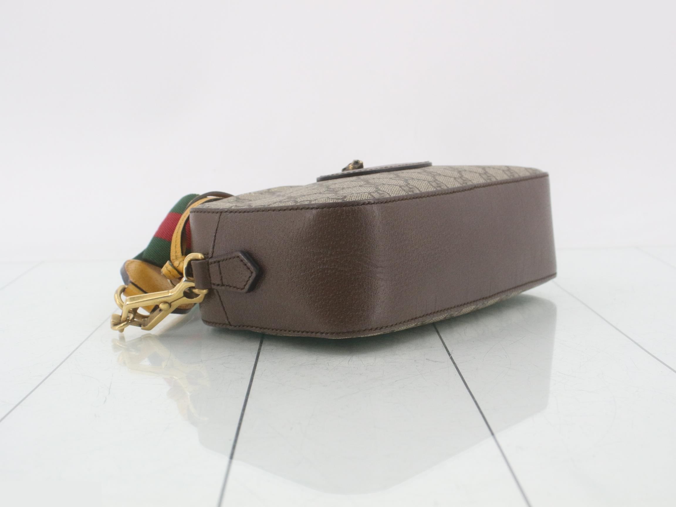 GG Supreme Leather Tiger Head Shoulder Bag — view 5
