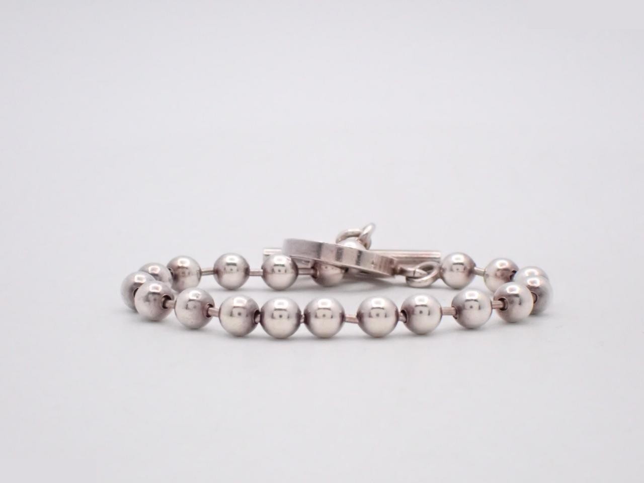 Ag925/14.6g Ball Chain Bracelet, Wrist Circumference Approx. 16cm — view 2