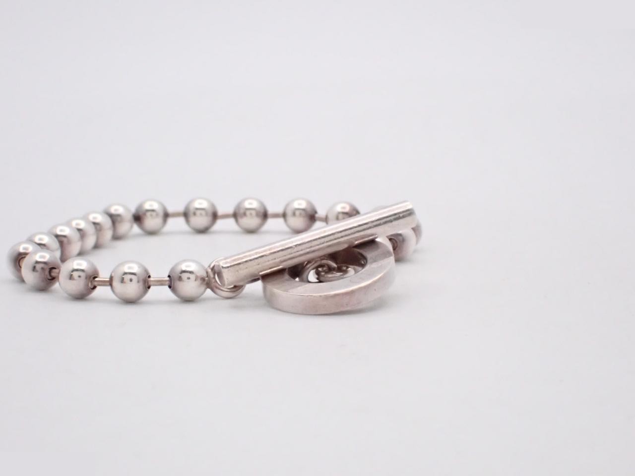 Ag925/14.6g Ball Chain Bracelet, Wrist Circumference Approx. 16cm — view 3
