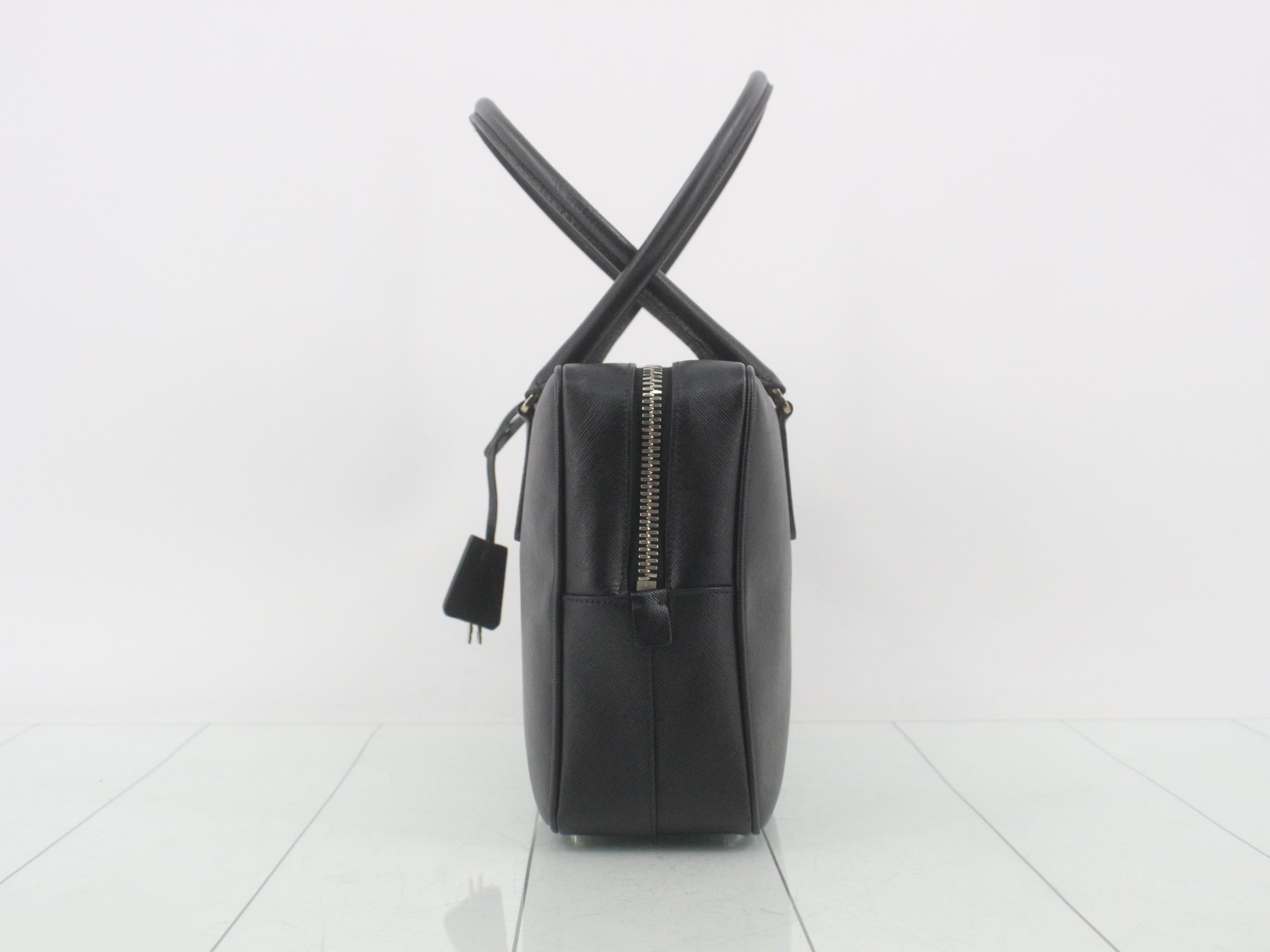 Saffiano handbag, W: 30 x H: 20 x D: 9 cm, black — view 3