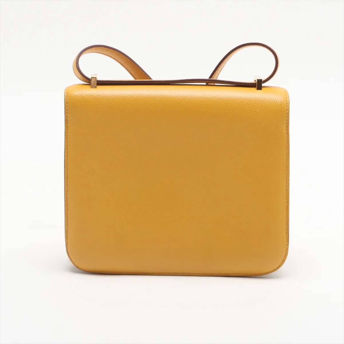 [Individually wrapped] Hermes Constance 3 Mini 18 Vaux Epson Jaune Ambre Gold hardware C: 2018 with initials X67089 — view 2