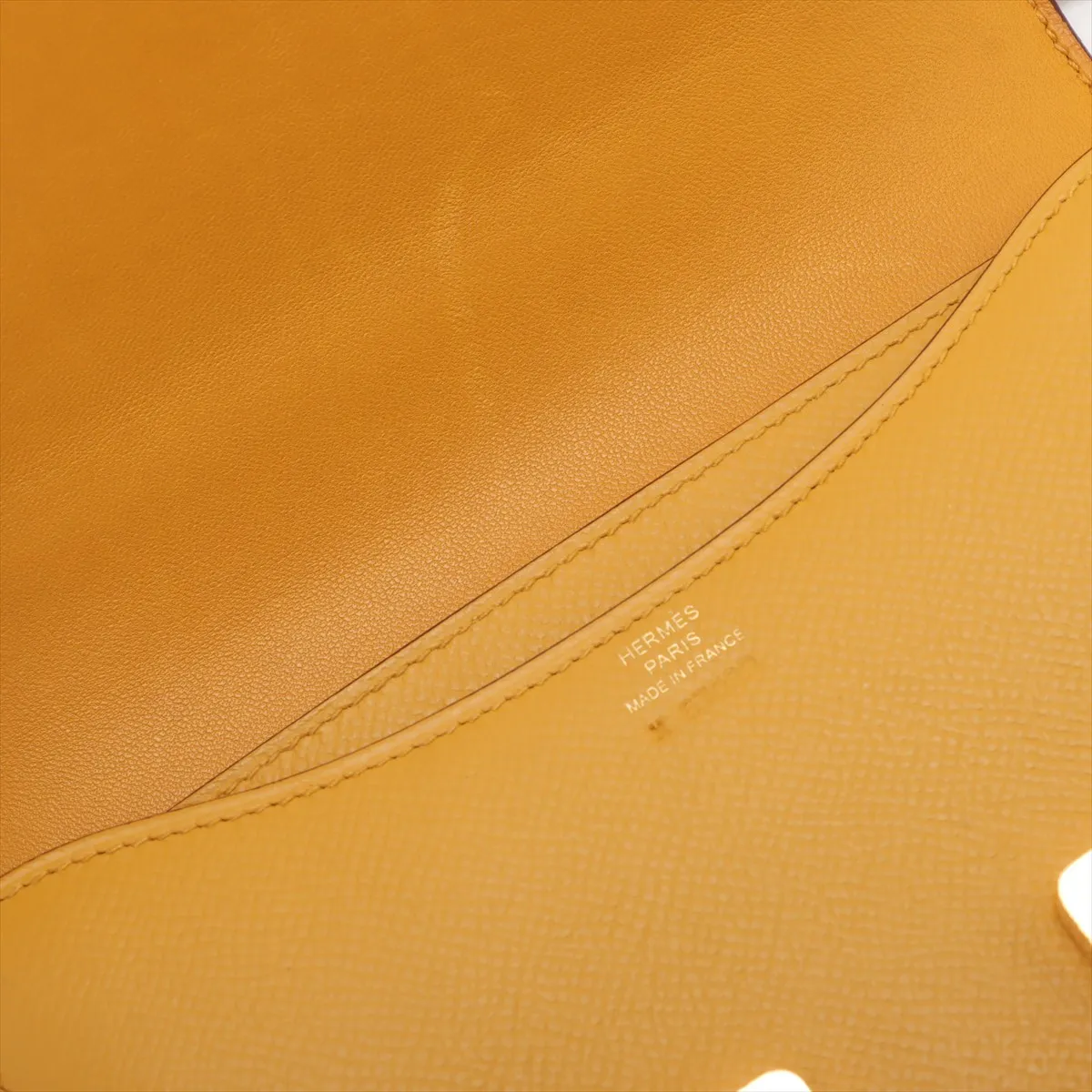 [Individually wrapped] Hermes Constance 3 Mini 18 Vaux Epson Jaune Ambre Gold hardware C: 2018 with initials X67089 — view 11
