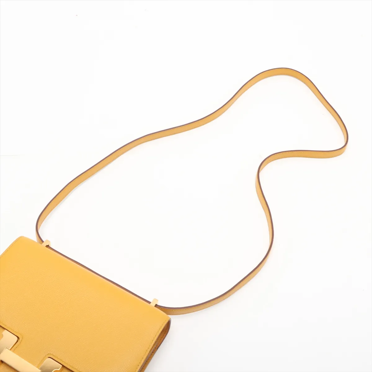 [Individually wrapped] Hermes Constance 3 Mini 18 Vaux Epson Jaune Ambre Gold hardware C: 2018 with initials X67089 — view 5