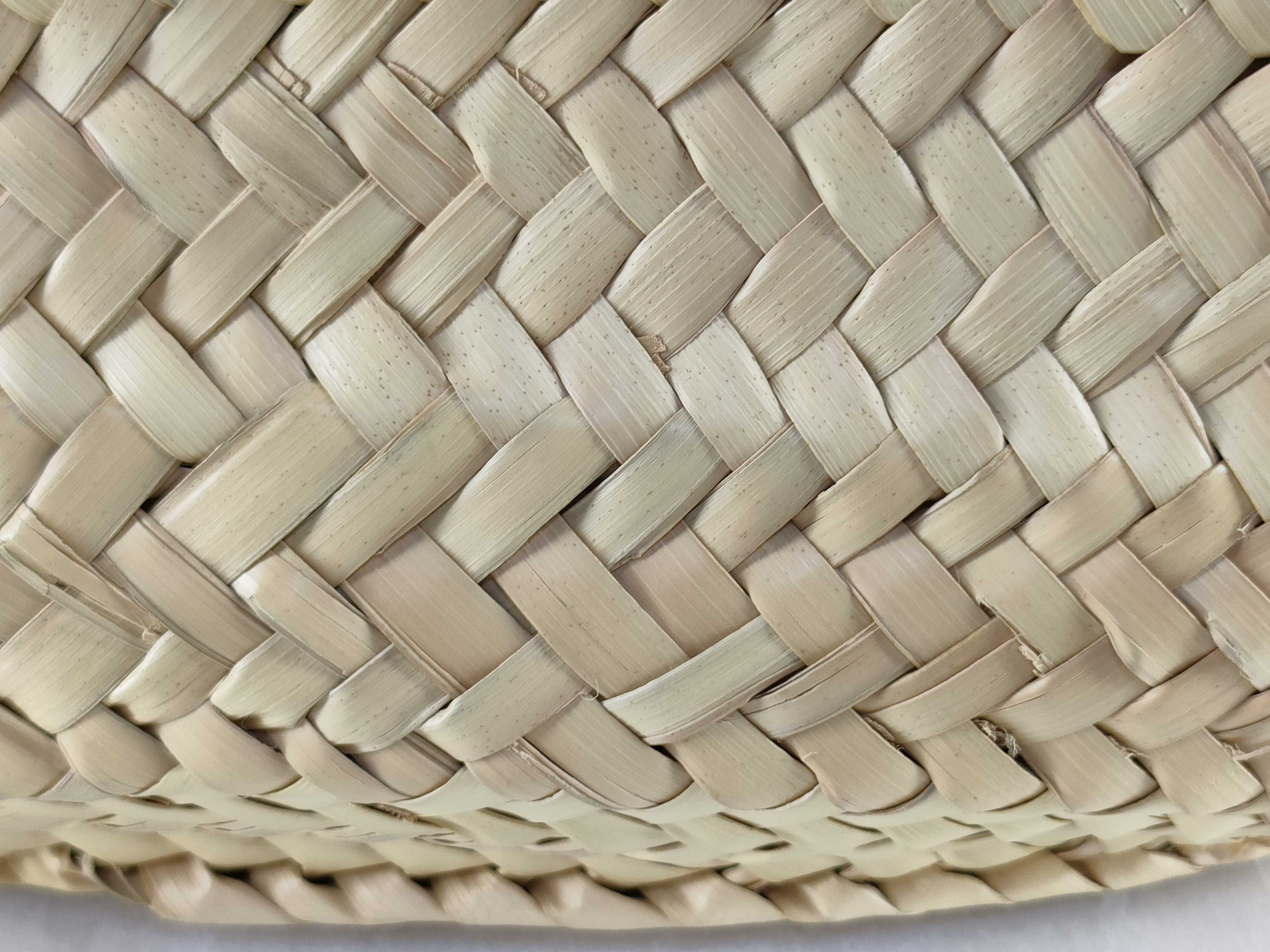 Anagram Basket Large Raffia x Leather Basket Bag Beige x Black Handbag — view 13