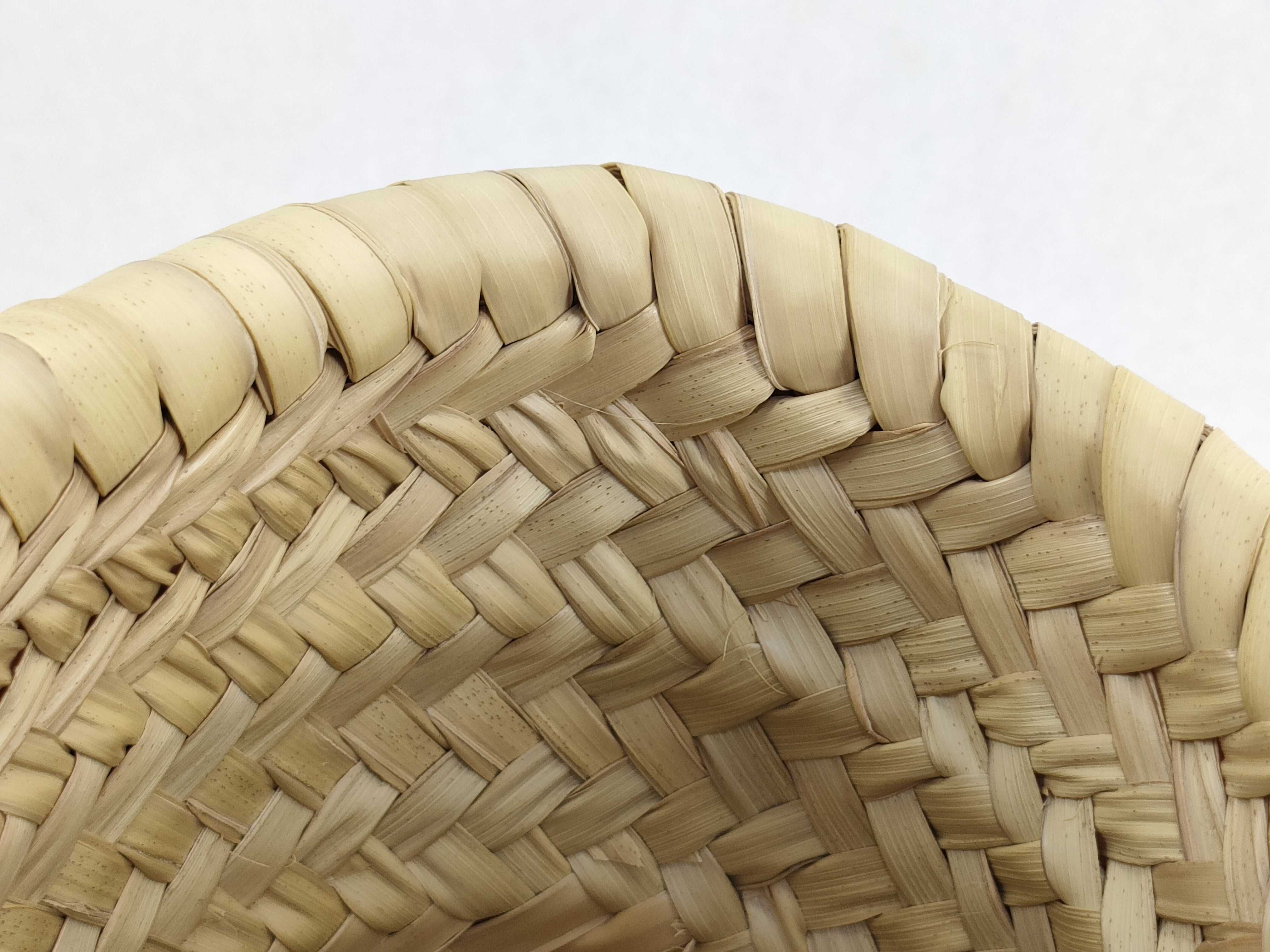 Anagram Basket Large Raffia x Leather Basket Bag Beige x Black Handbag — view 8