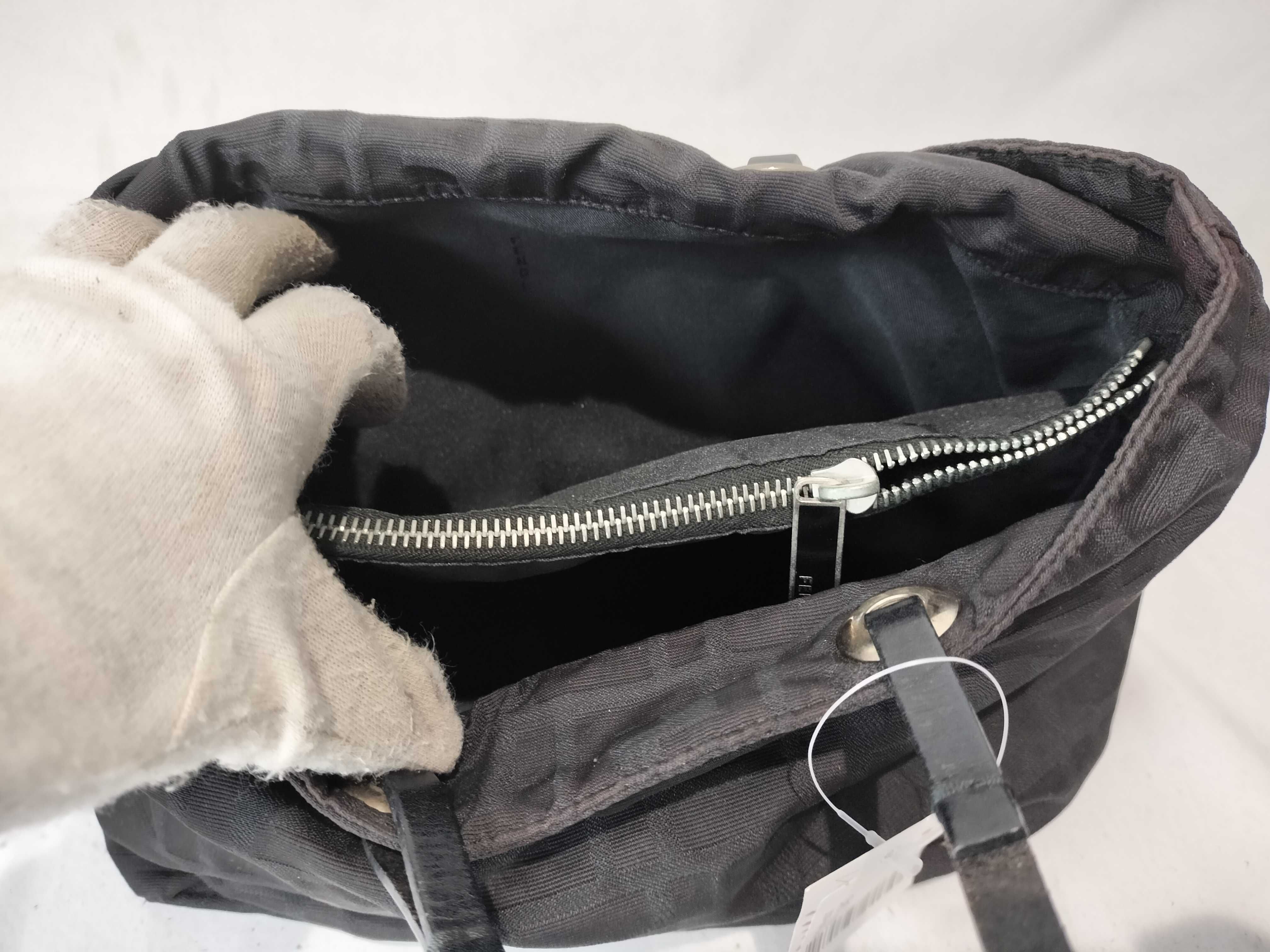 Zucca pattern black handbag — view 8