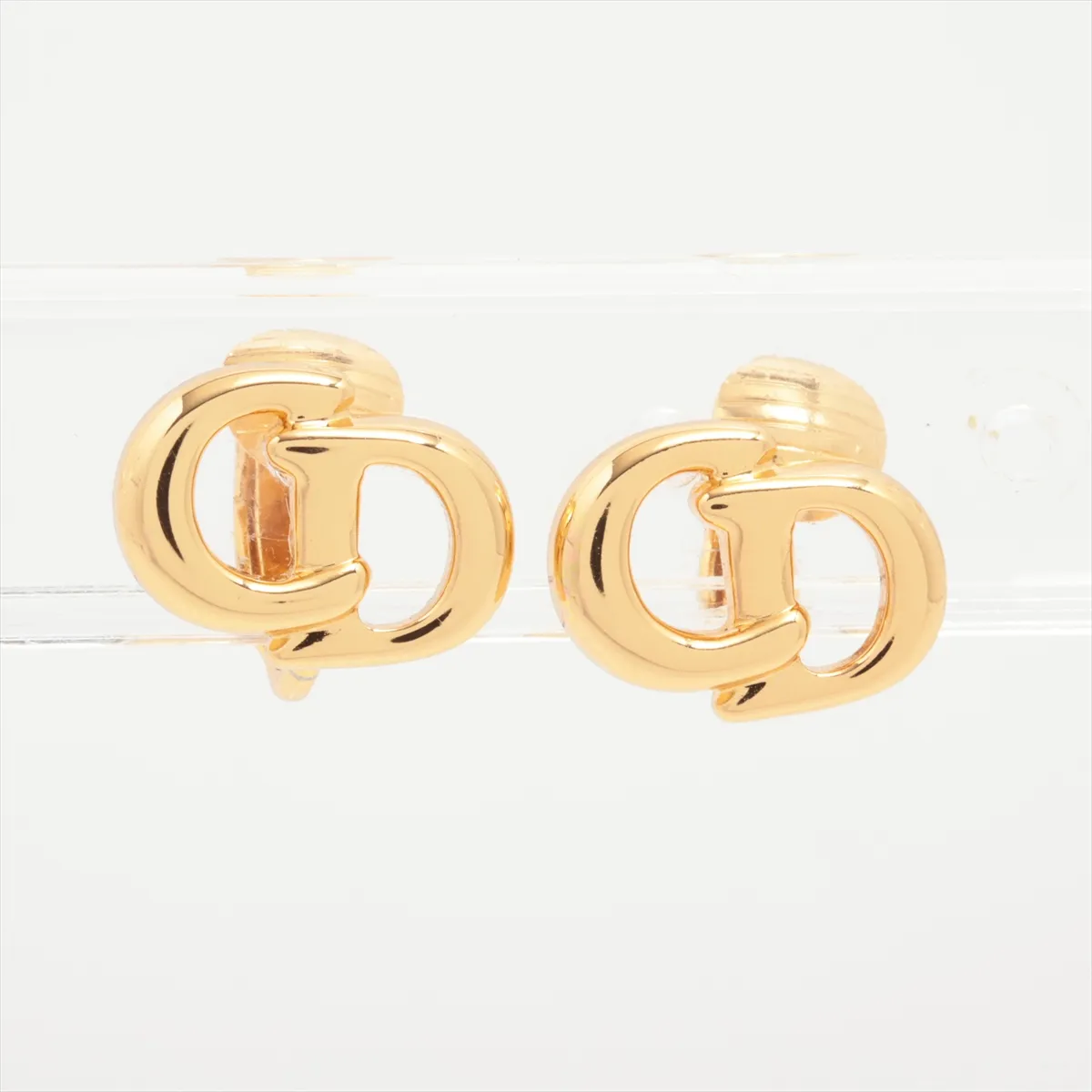 CD logo necklace, GP gold. Shows signs of wear including — view 11