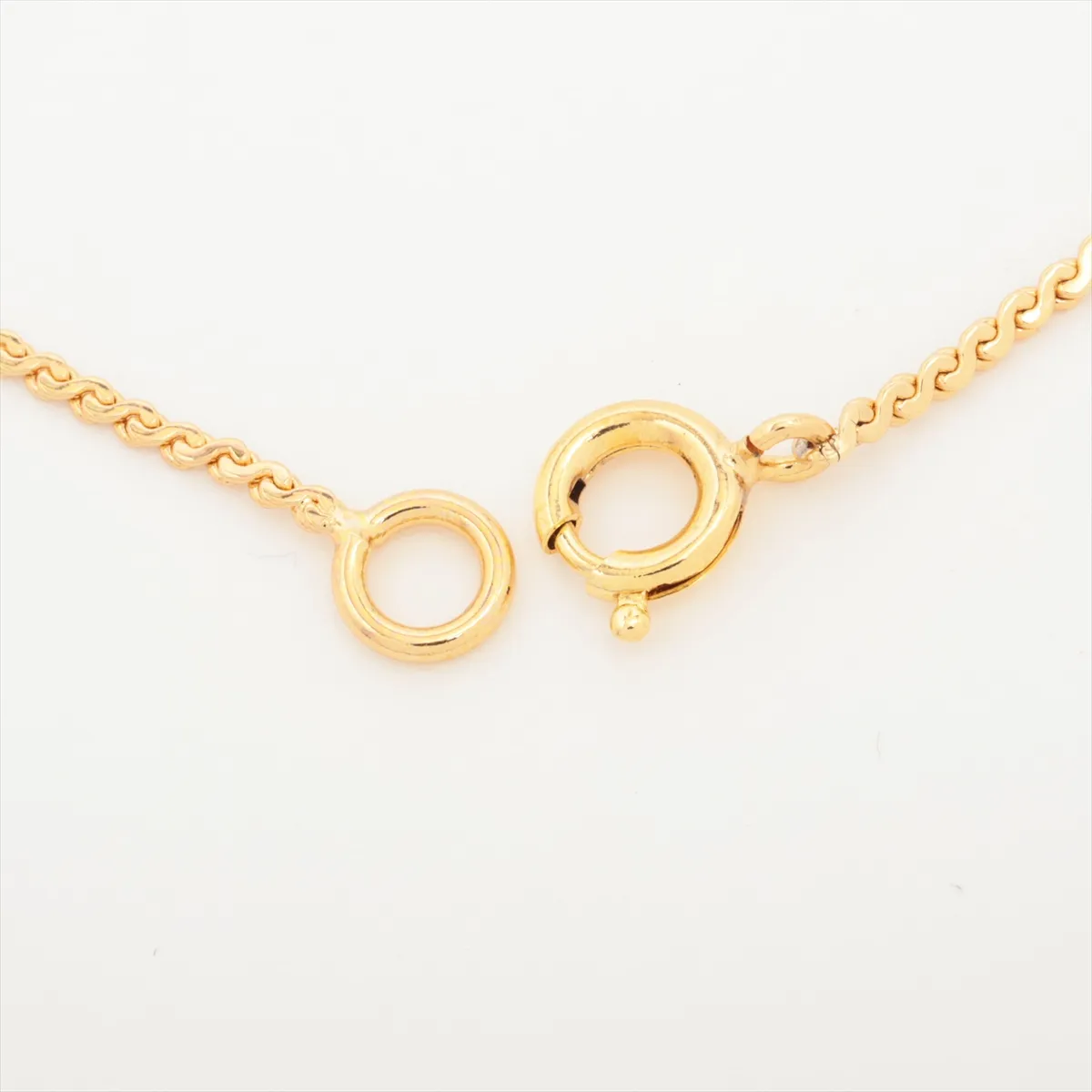 CD logo necklace, GP gold. Shows signs of wear including — view 10