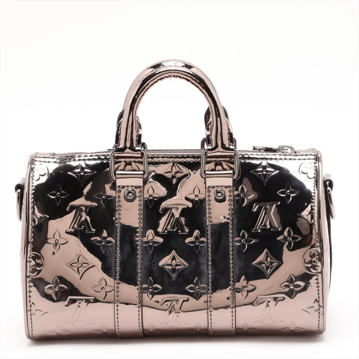 Monogram Mirror Canvas Keepall Bandoulière 25 M26903 Silver (RFID detected) — view 2
