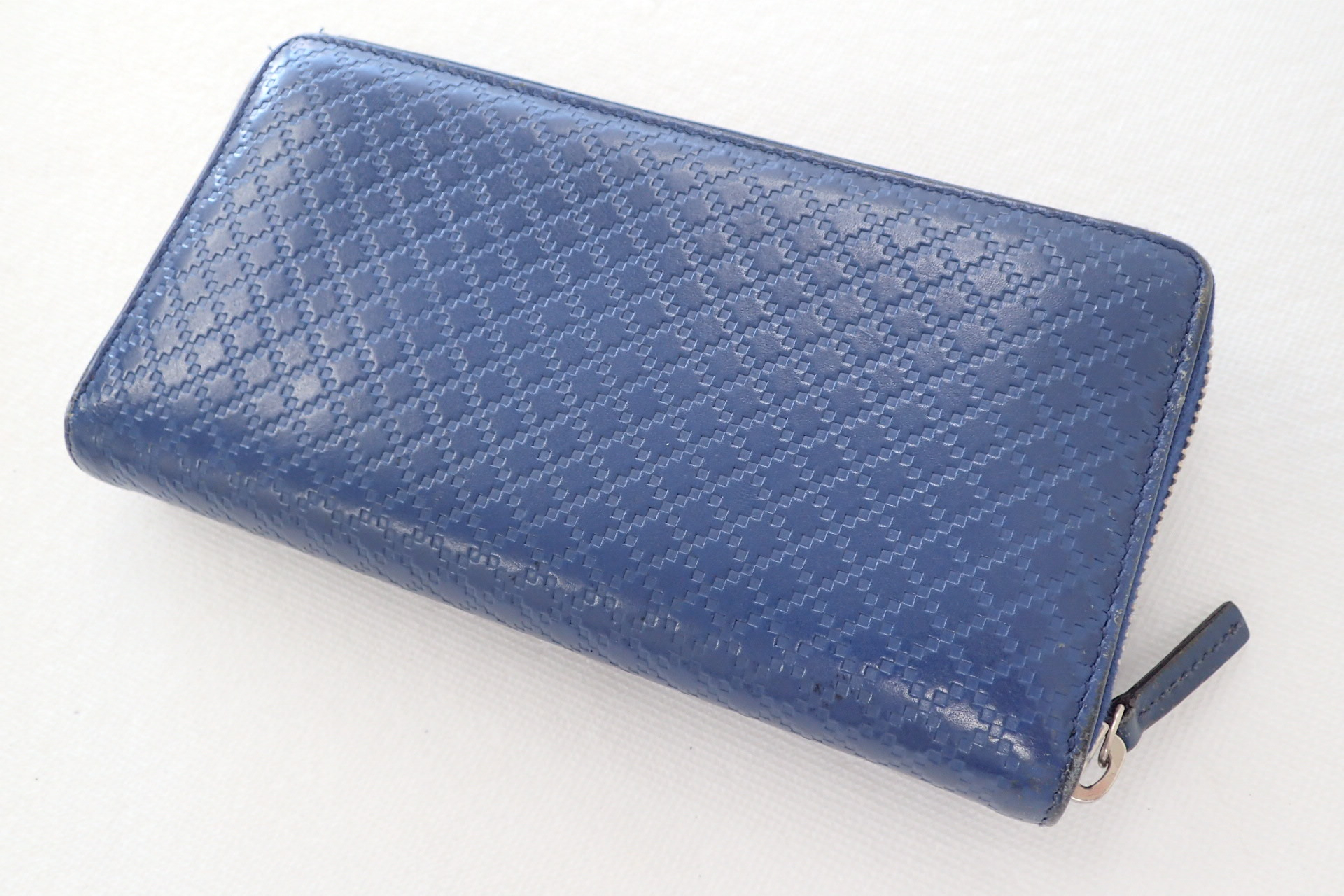Diamante Leather Zippy Wallet, Round Zipper Long Wallet — view 3