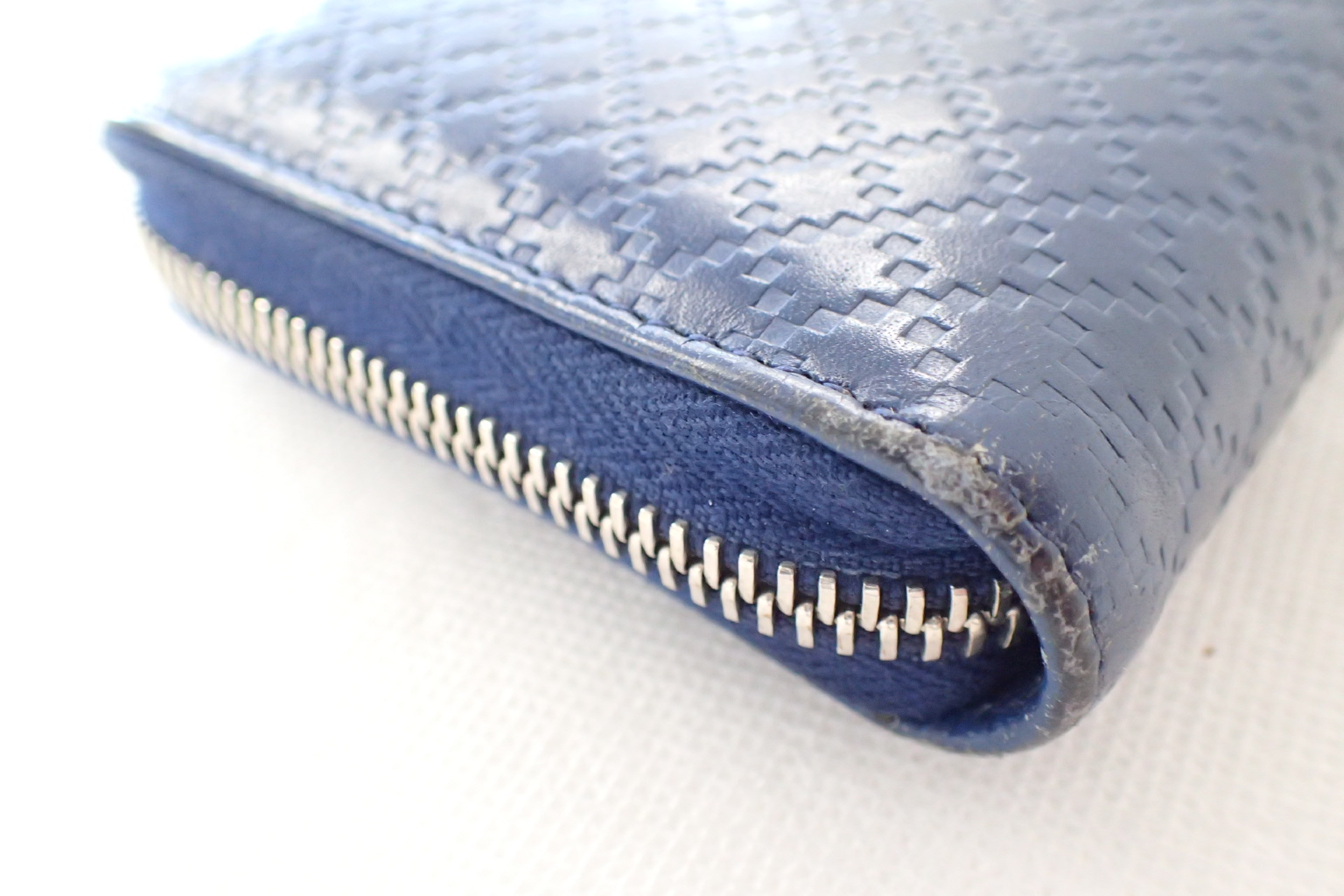 Diamante Leather Zippy Wallet, Round Zipper Long Wallet — view 5