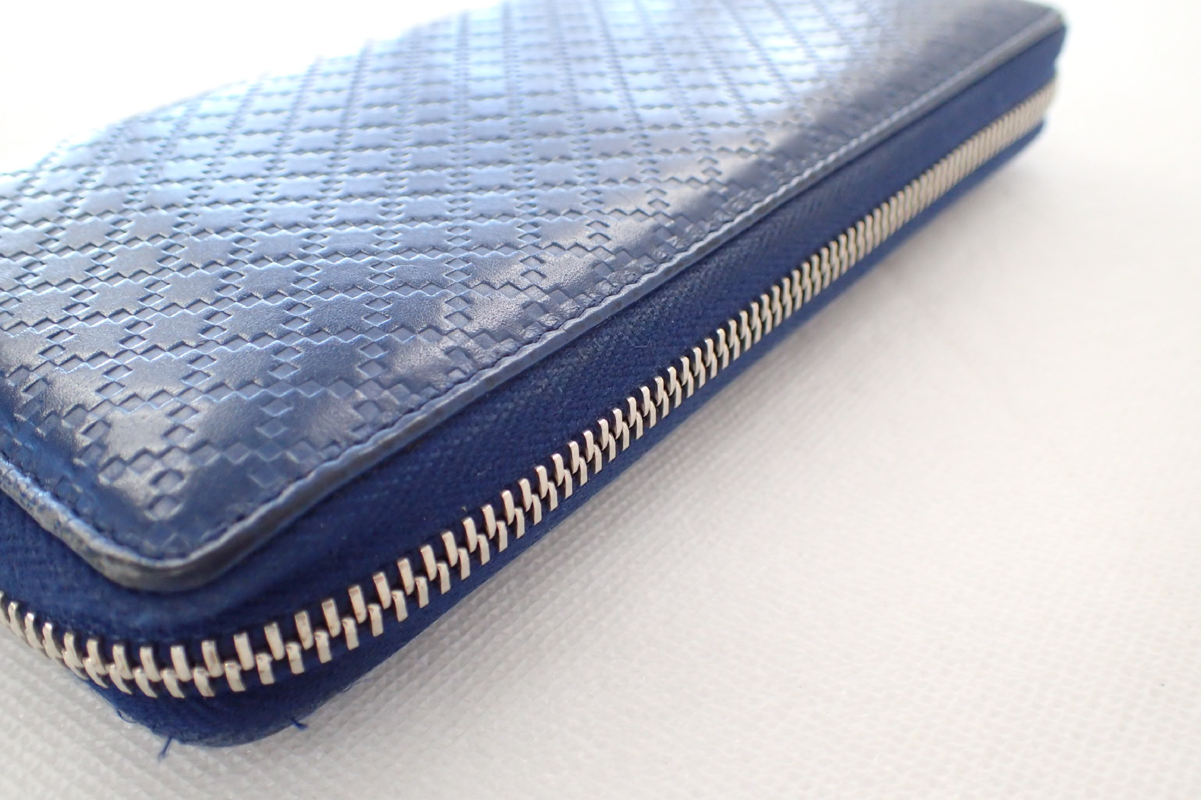 Diamante Leather Zippy Wallet, Round Zipper Long Wallet — view 6