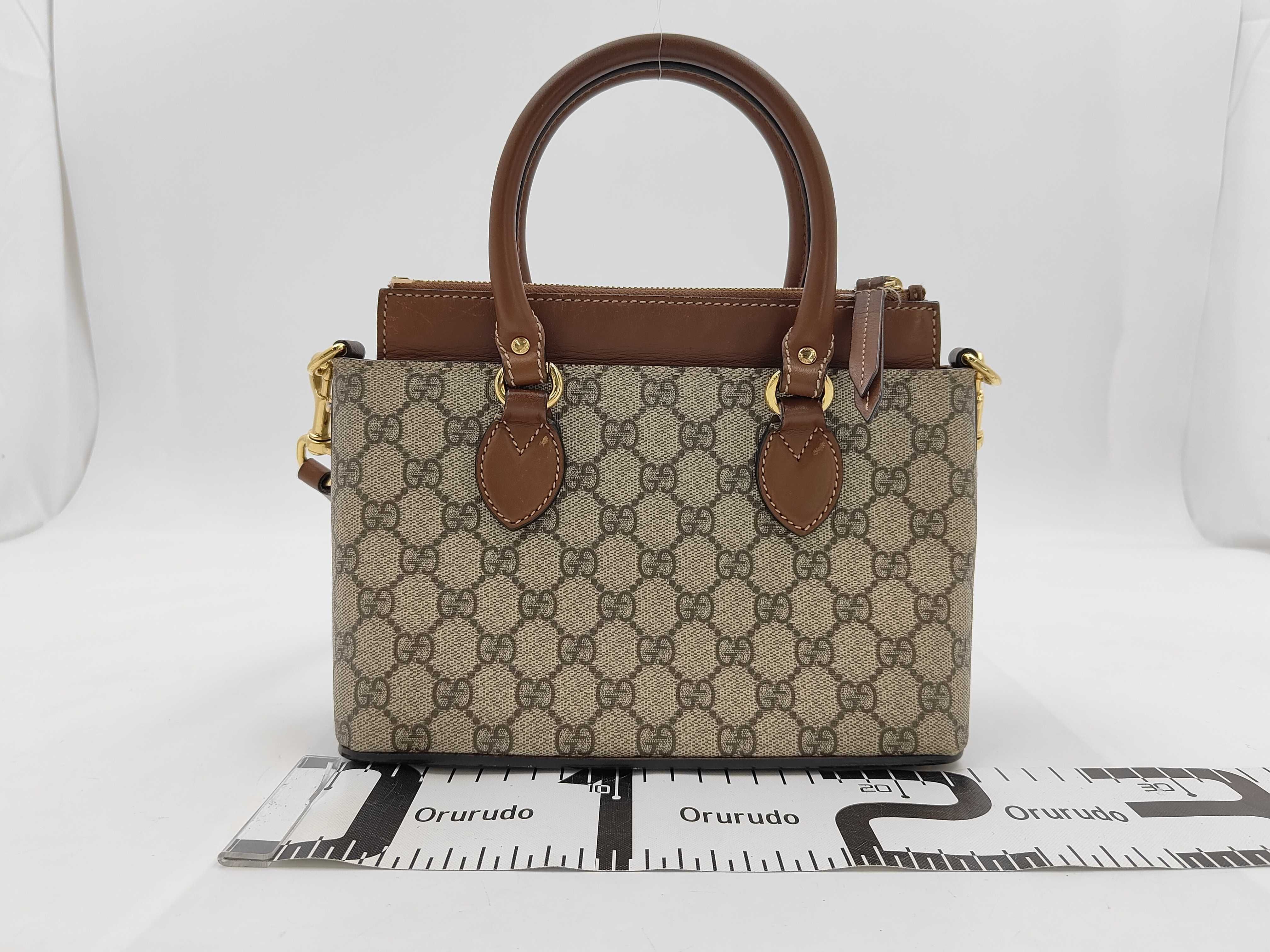 GG Supreme 2-way handbag, GG Supreme 453177, brown handbag — view 2