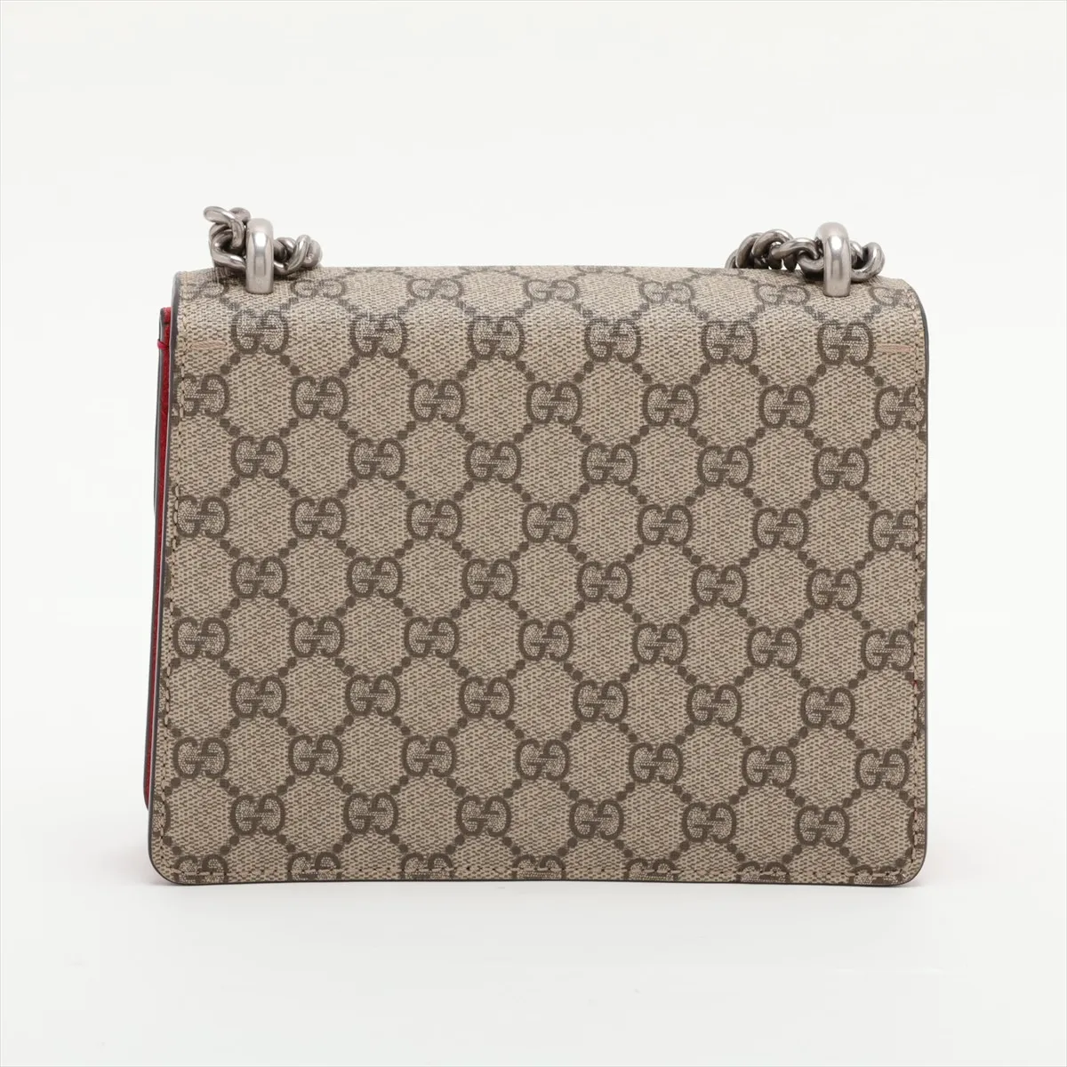 GG Supreme Dionysus 421970 PVC x Leather x Suede Chain Shoulder Bag Beige x Red — view 2