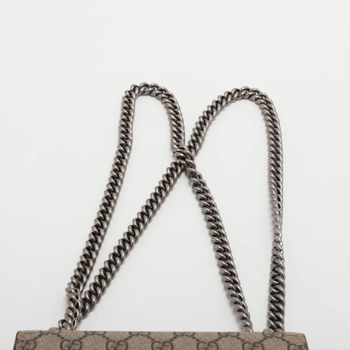 GG Supreme Dionysus 421970 PVC x Leather x Suede Chain Shoulder Bag Beige x Red — view 6