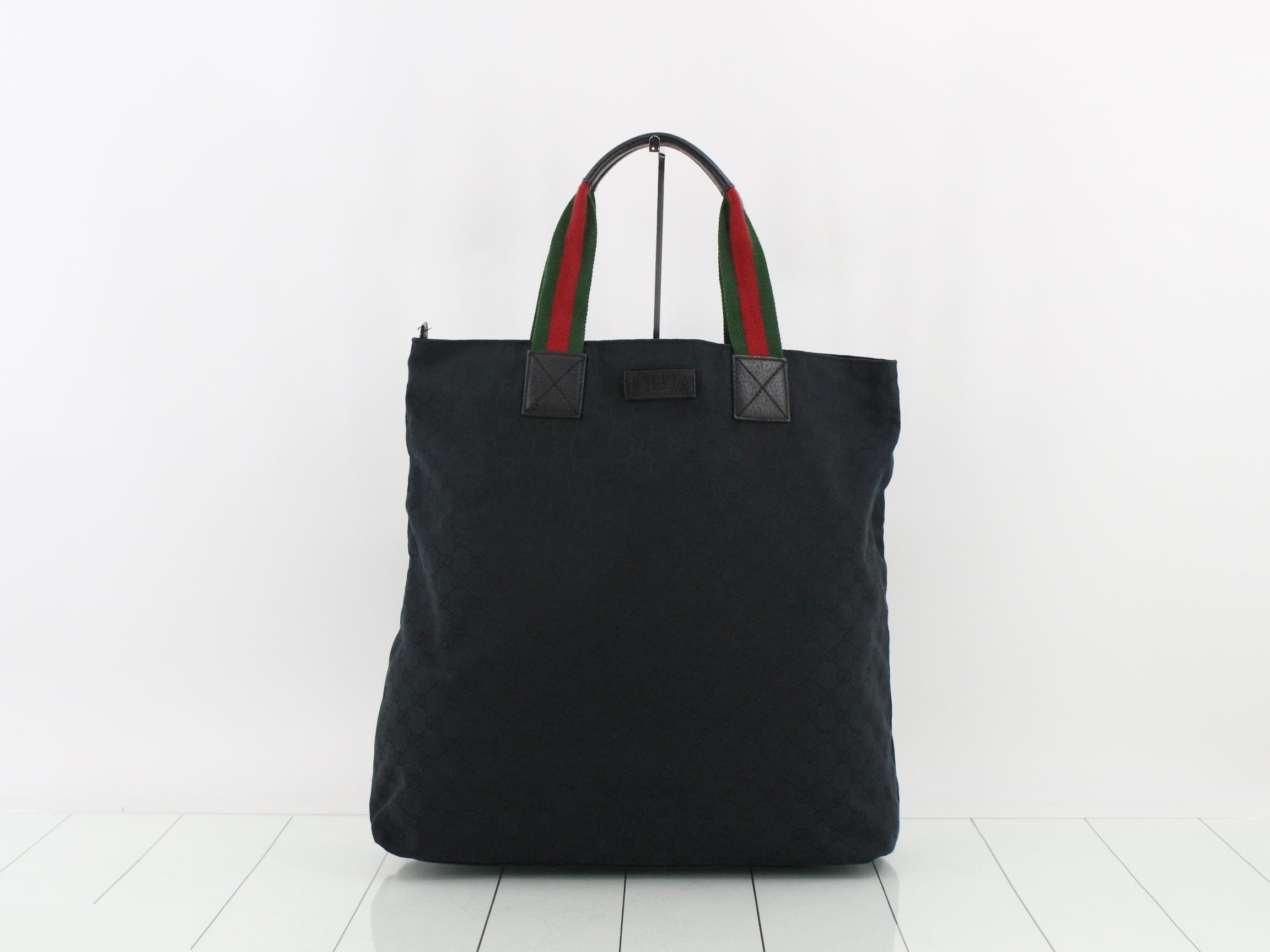 GG Canvas Tote Bag - Black