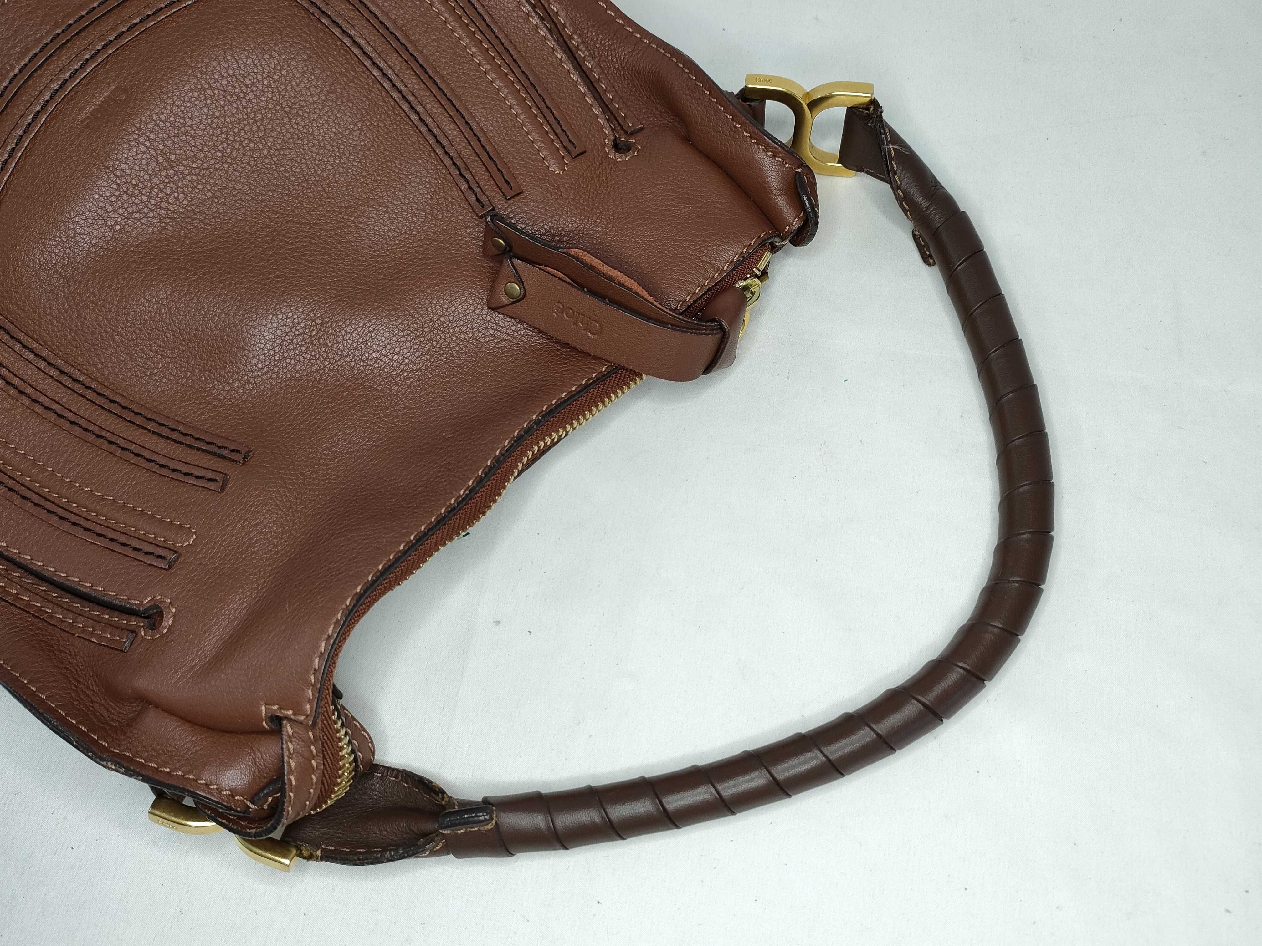 marcy leather handbag shoulder bag brown shoulder bag — view 3