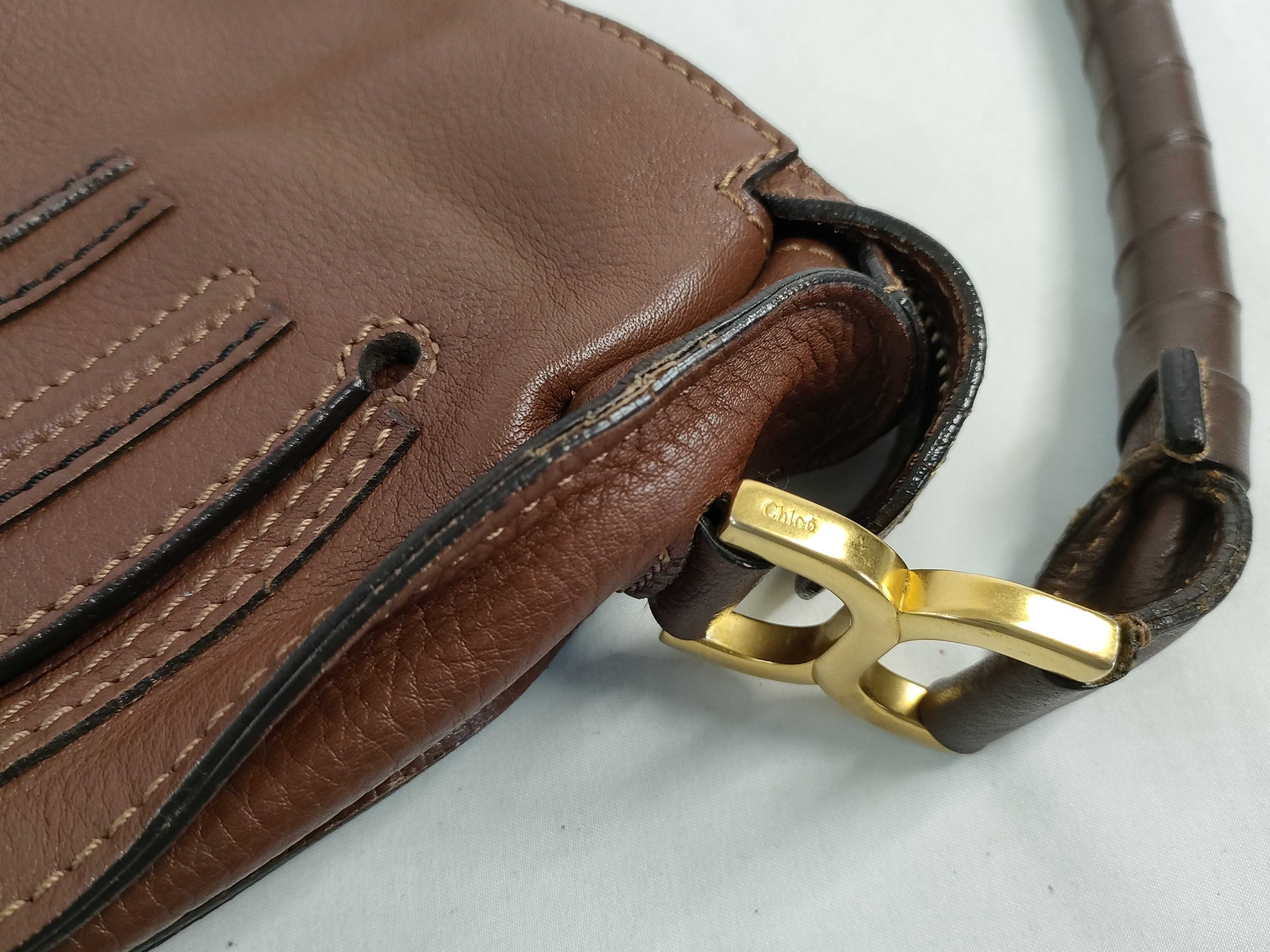 marcy leather handbag shoulder bag brown shoulder bag — view 5