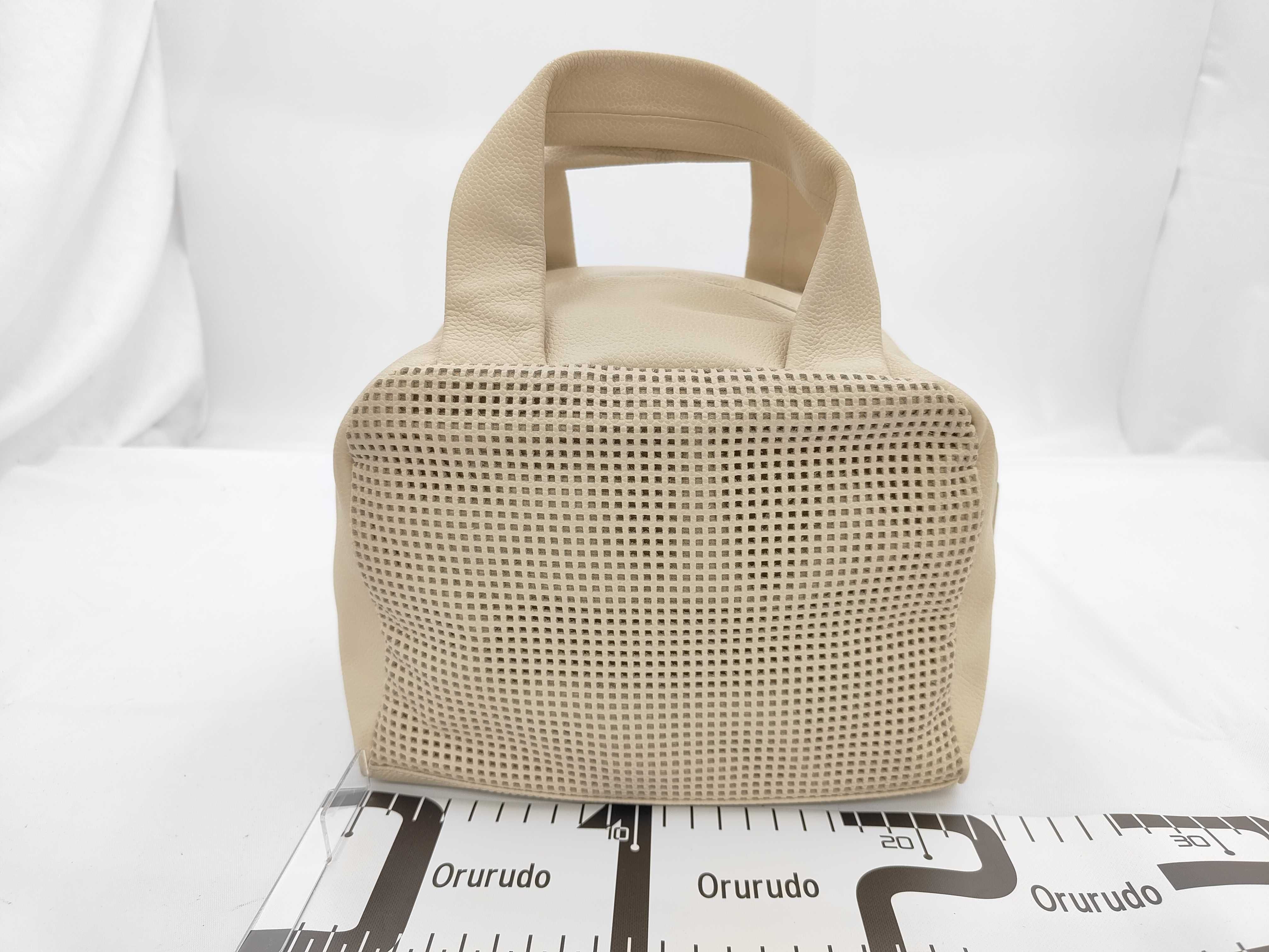 Coco Mark Handbag, Perforated Beige, with Seal/Card — view 2
