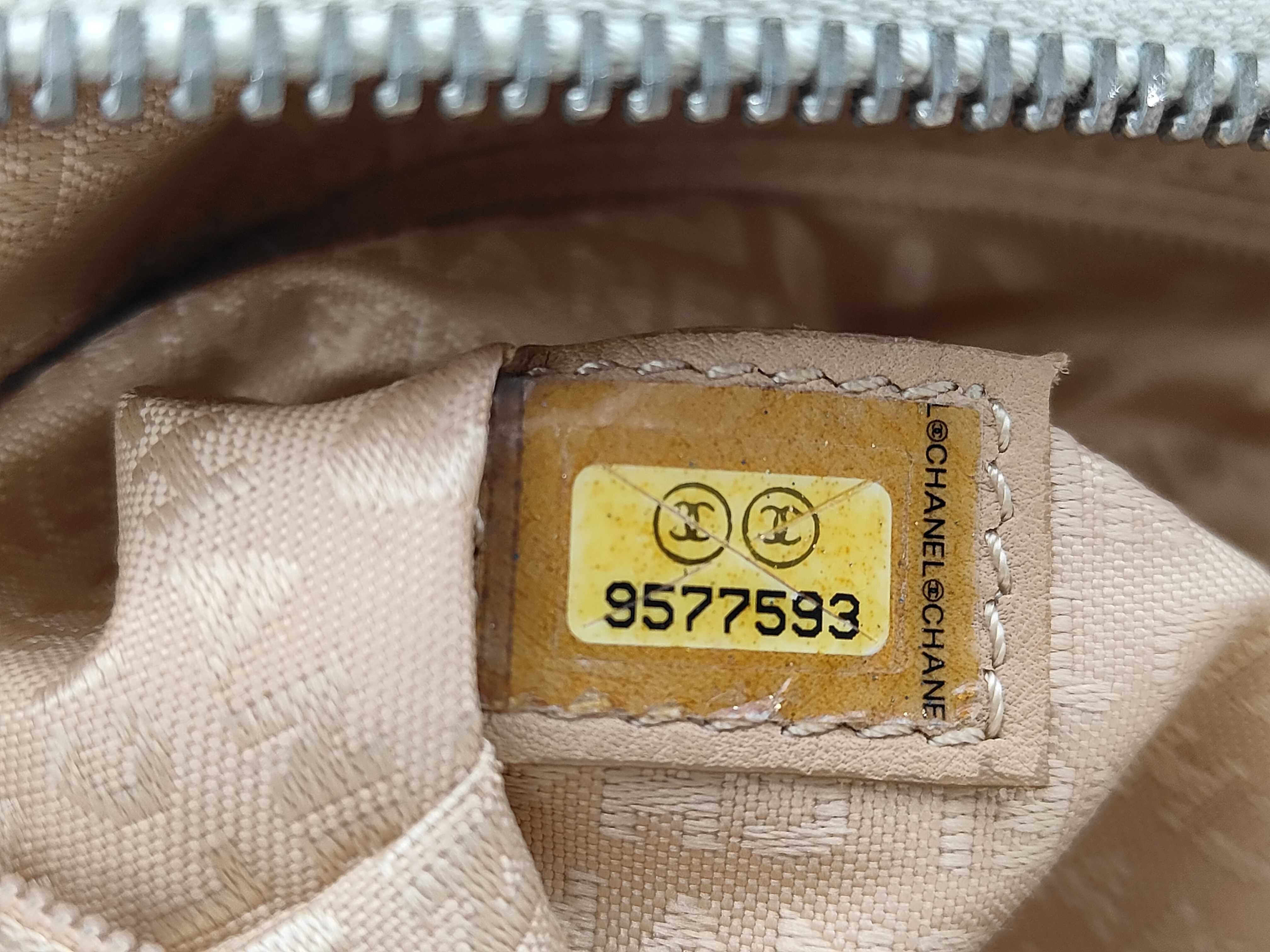 Coco Mark Handbag, Perforated Beige, with Seal/Card — view 12