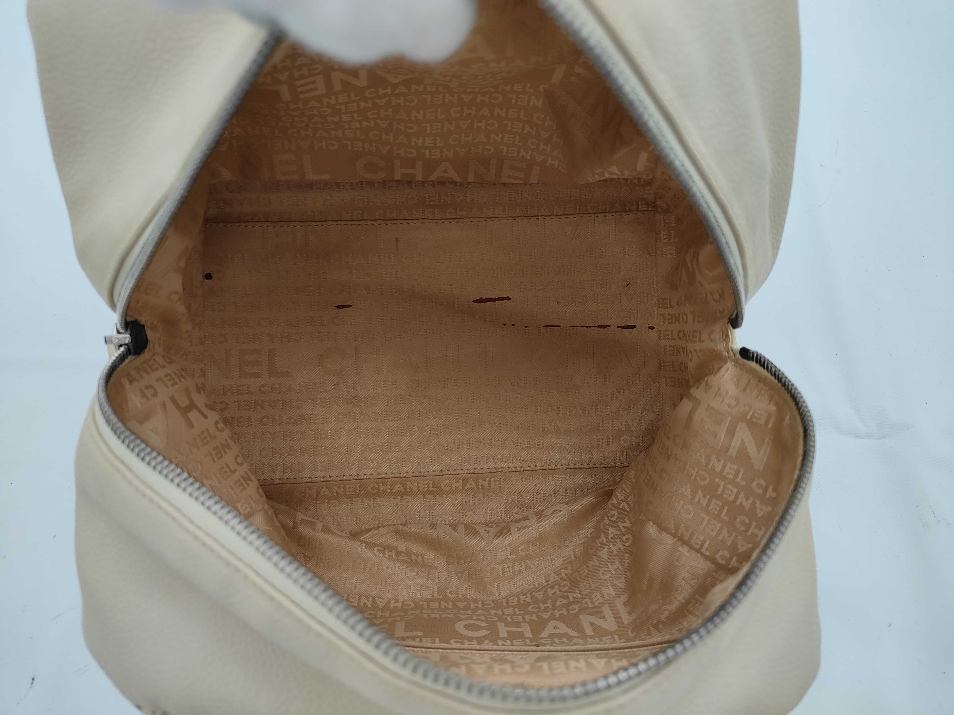Coco Mark Handbag, Perforated Beige, with Seal/Card — view 9