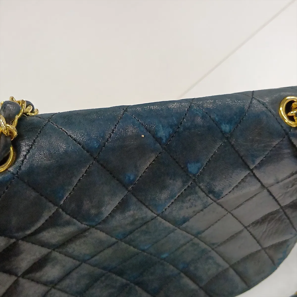 Matelassé Lambskin Single Flap Single Chain Bag, Push Lock, Black with Gold Hardware, 0980299 (Serial Number in the 0s) — view 11