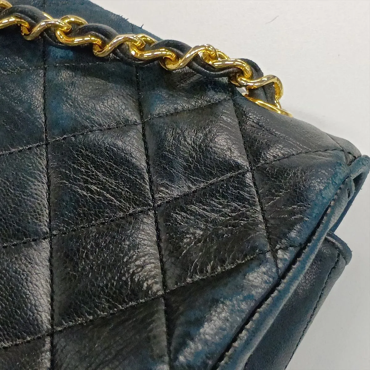 Matelassé Lambskin Single Flap Single Chain Bag, Push Lock, Black with Gold Hardware, 0980299 (Serial Number in the 0s) — view 10