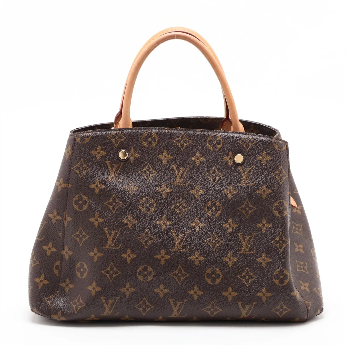 Monogram Montaigne MM M41056 CA1184 Brown, clochette strap cracked. — view 2