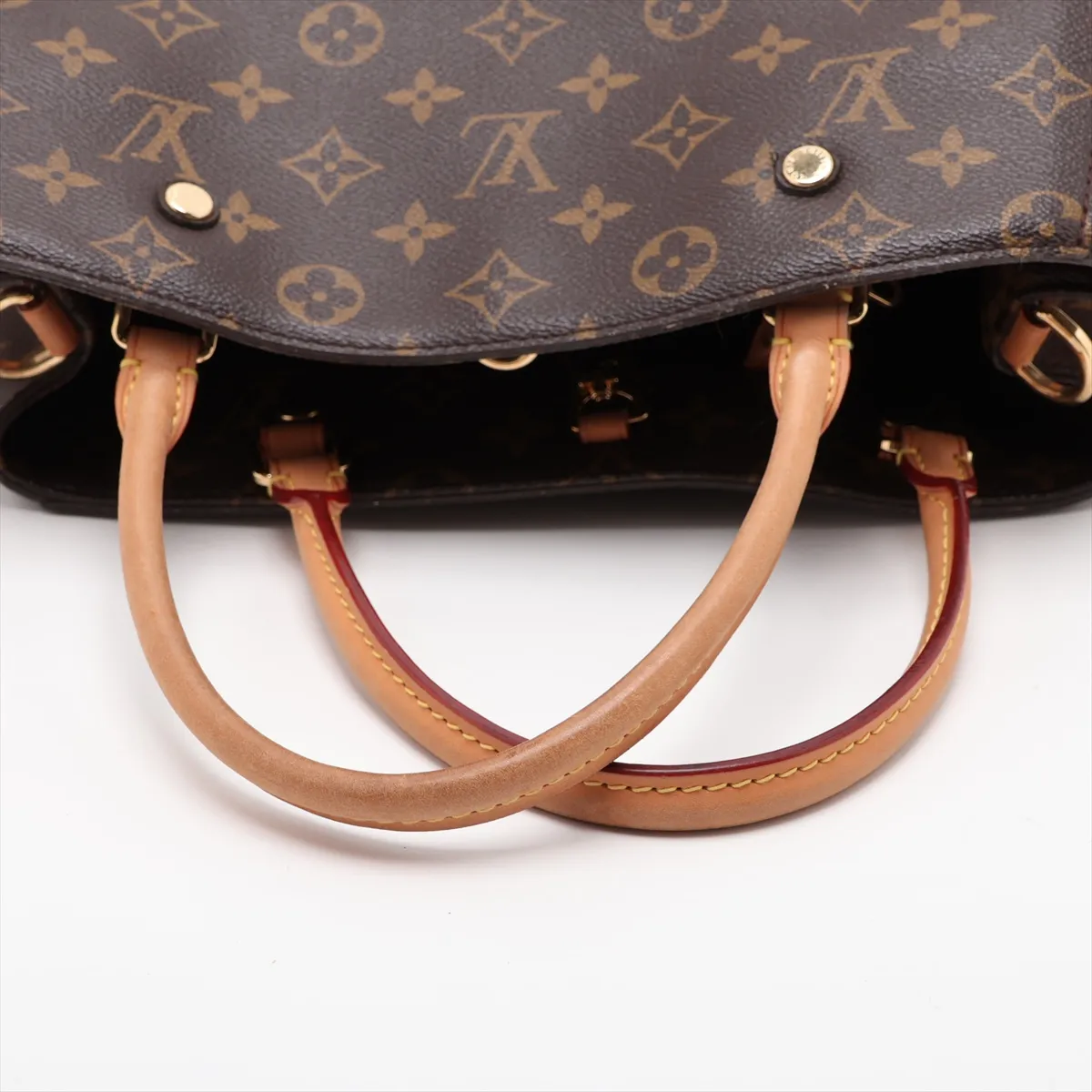 Monogram Montaigne MM M41056 CA1184 Brown, clochette strap cracked. — view 5