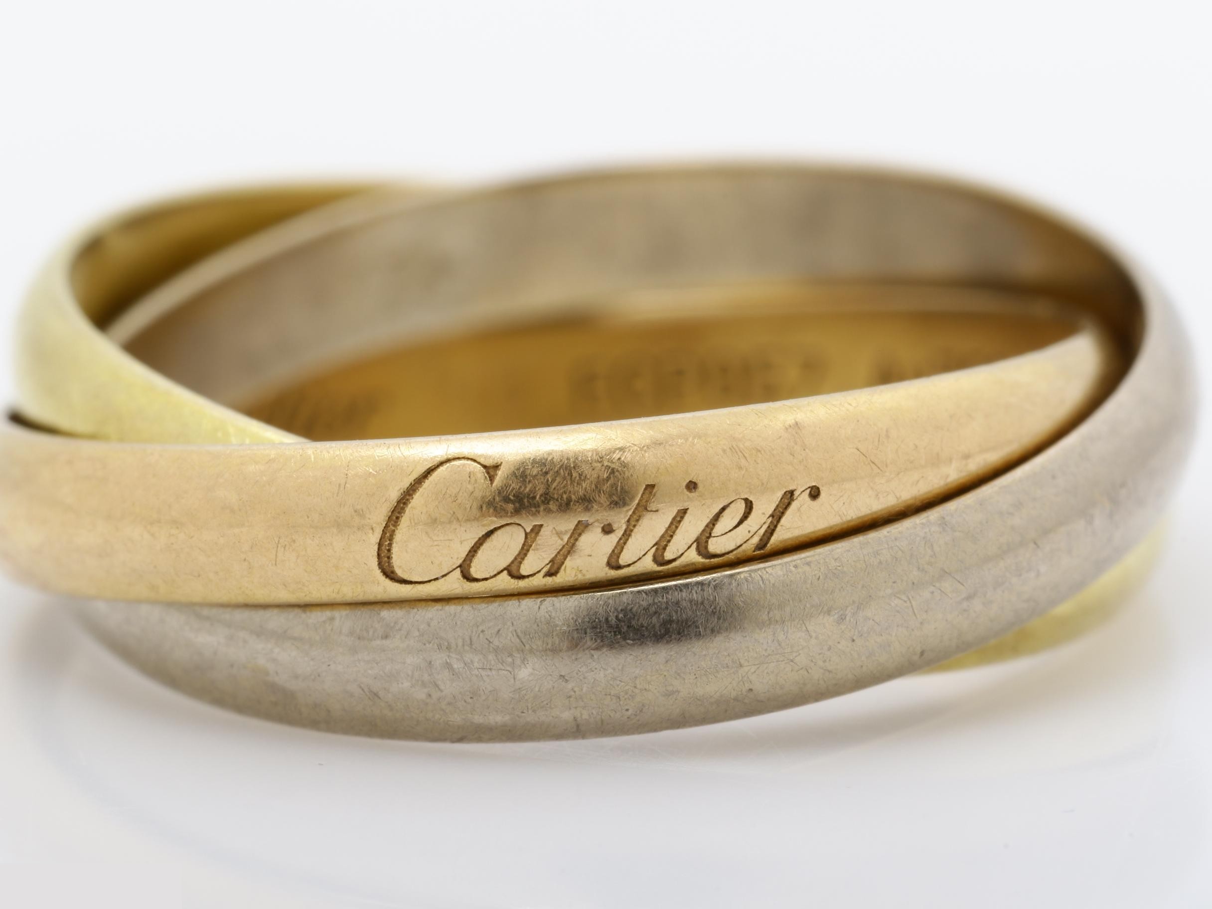 Trinity (precious metal) ring, K18, 5g, #53 — view 2