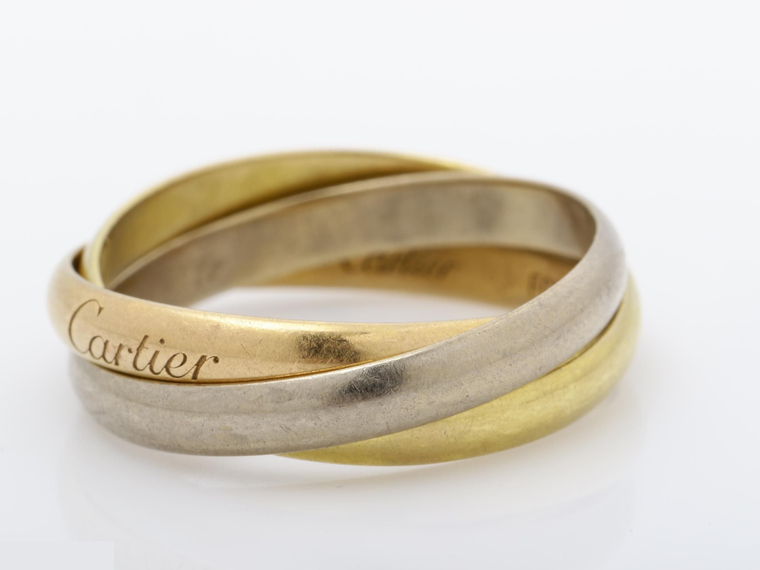 Trinity (precious metal) ring, K18, 5g, #53 — view 3