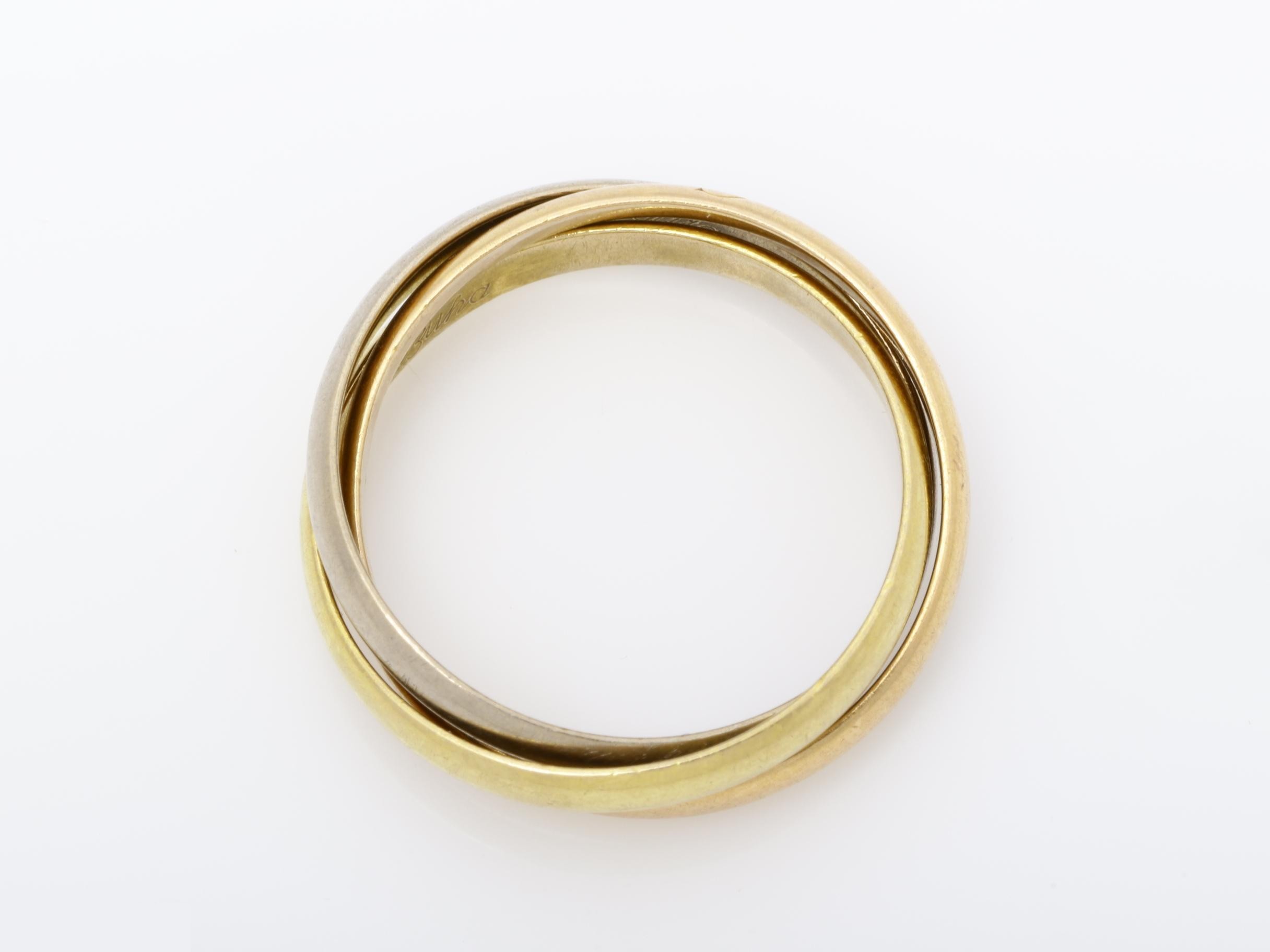Trinity (precious metal) ring, K18, 5g, #53 — view 5