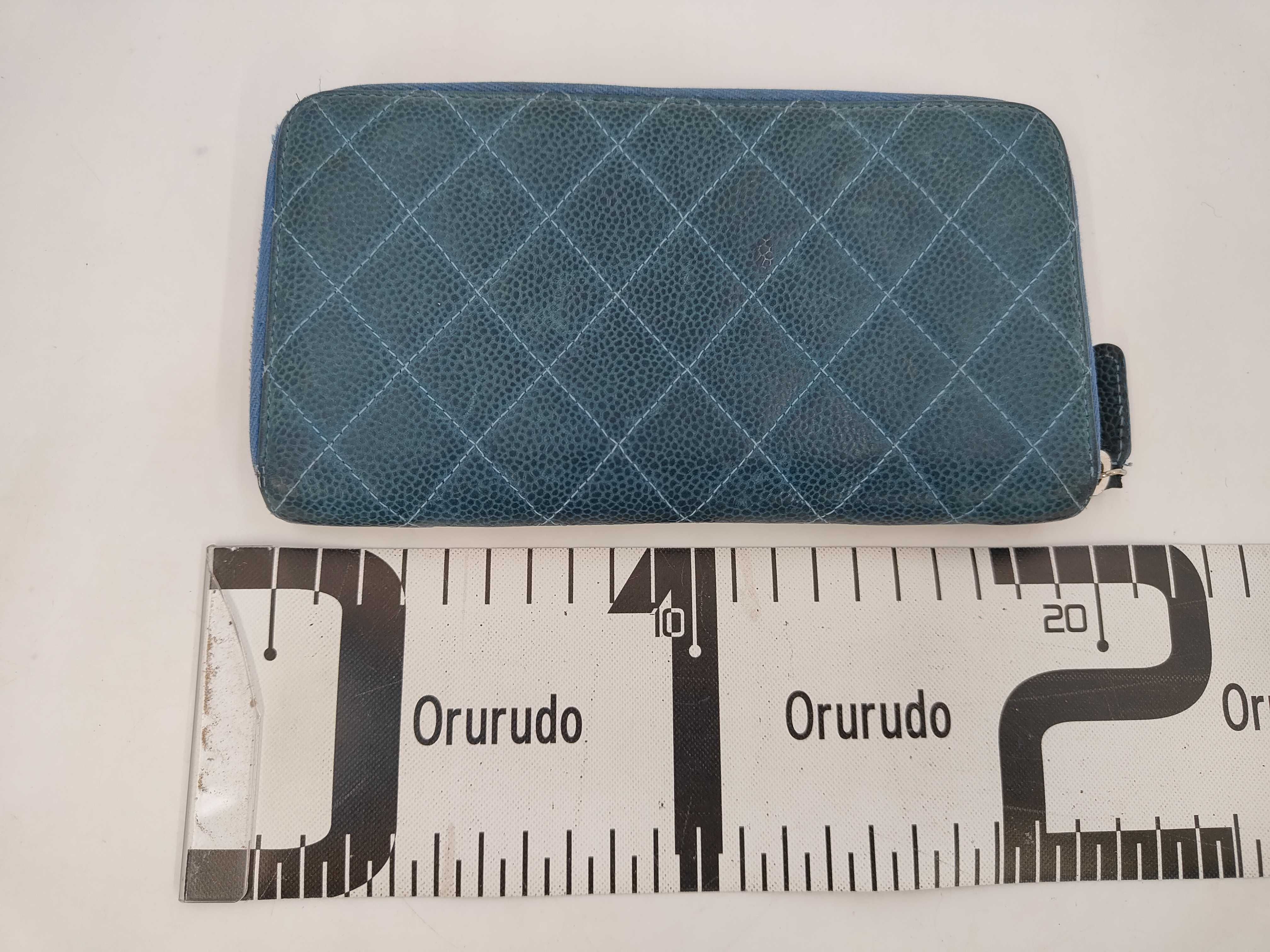 Blue Caviar Skin Matelassé Wallet (Serial Number 17) — view 2