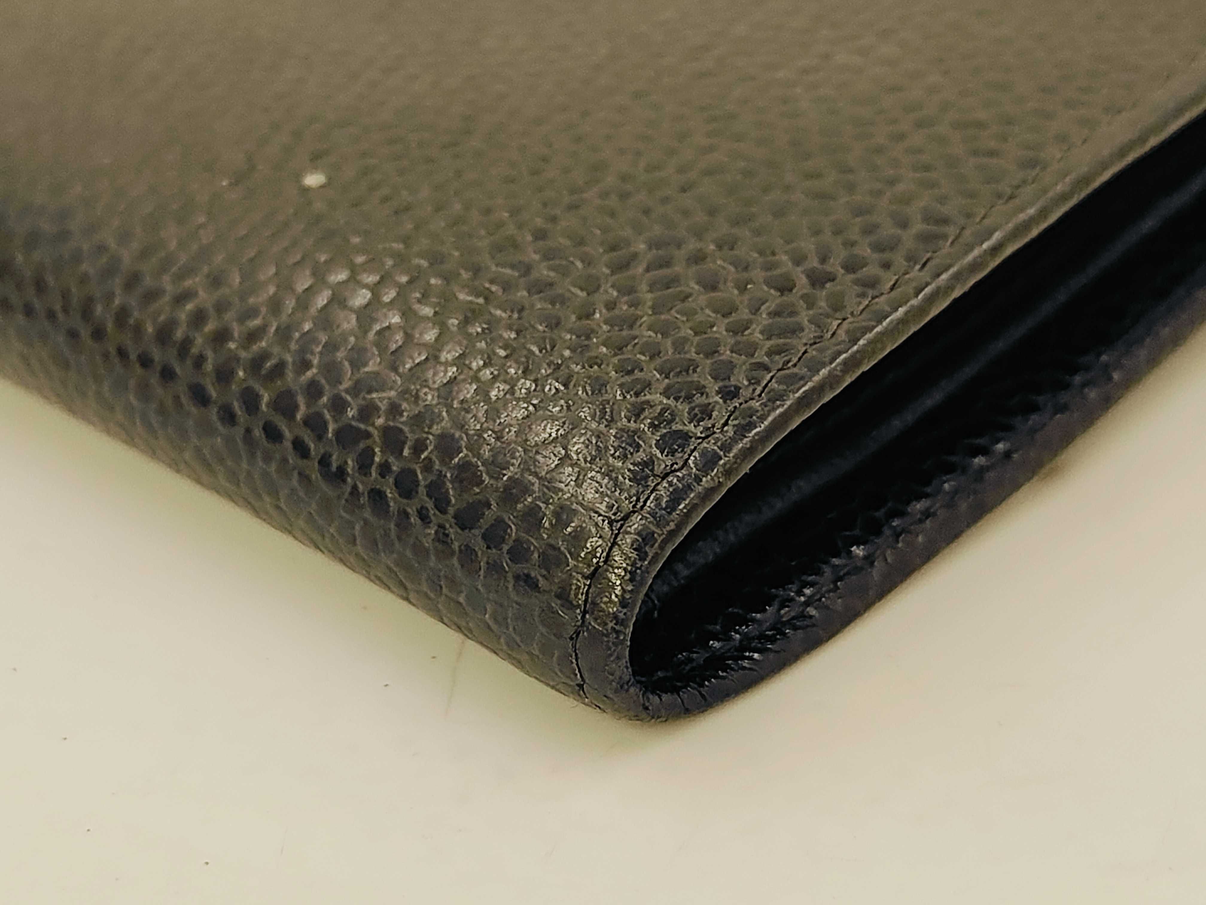 Caviar Leather Bi-fold Wallet, Black, Seal 6558293 — view 7