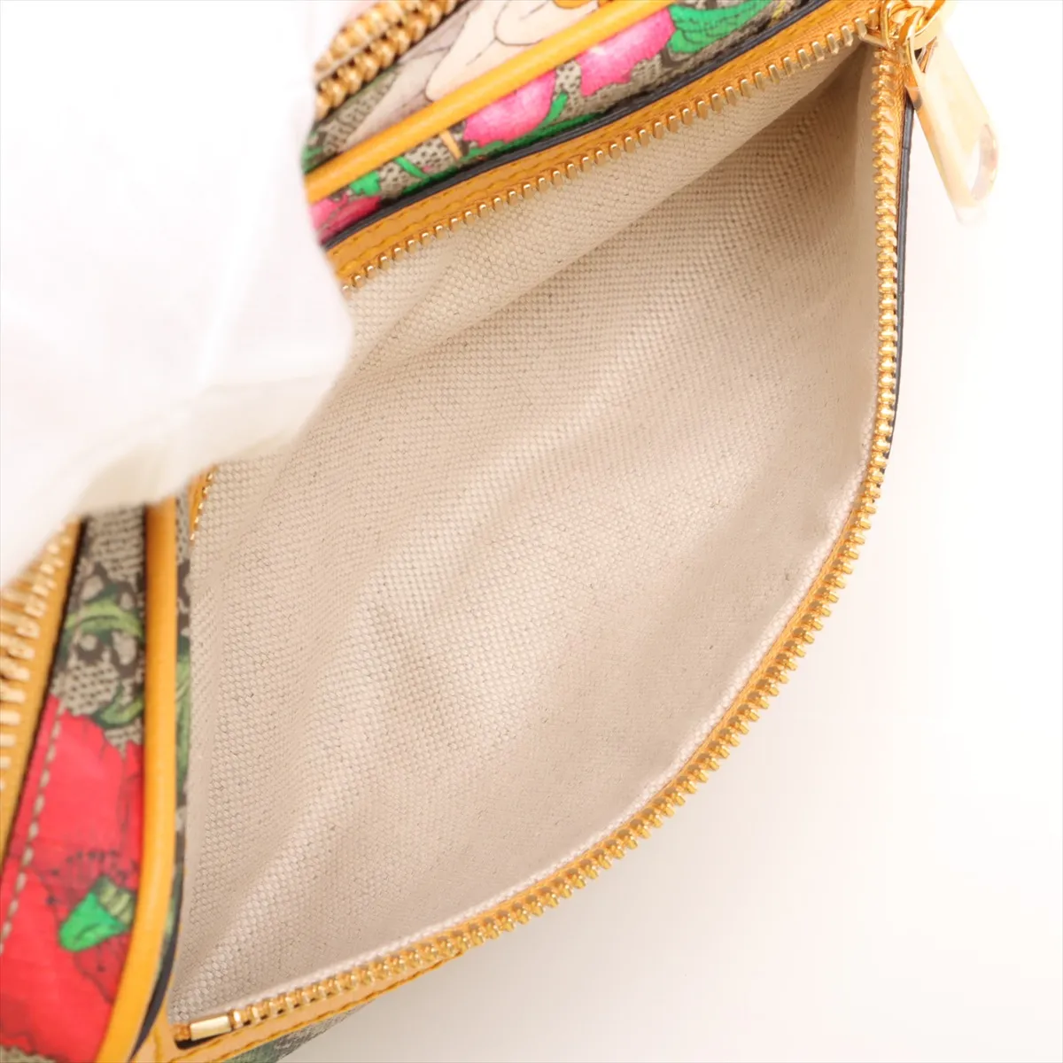 GG Flora Ophidia PVC x Leather Body Bag, Yellow, 574796 — view 9