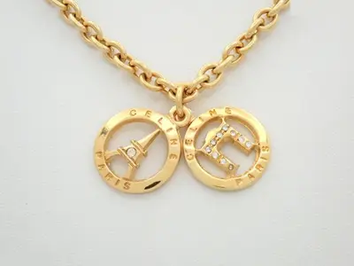 Gold rhinestone chain, approximately 60cm
