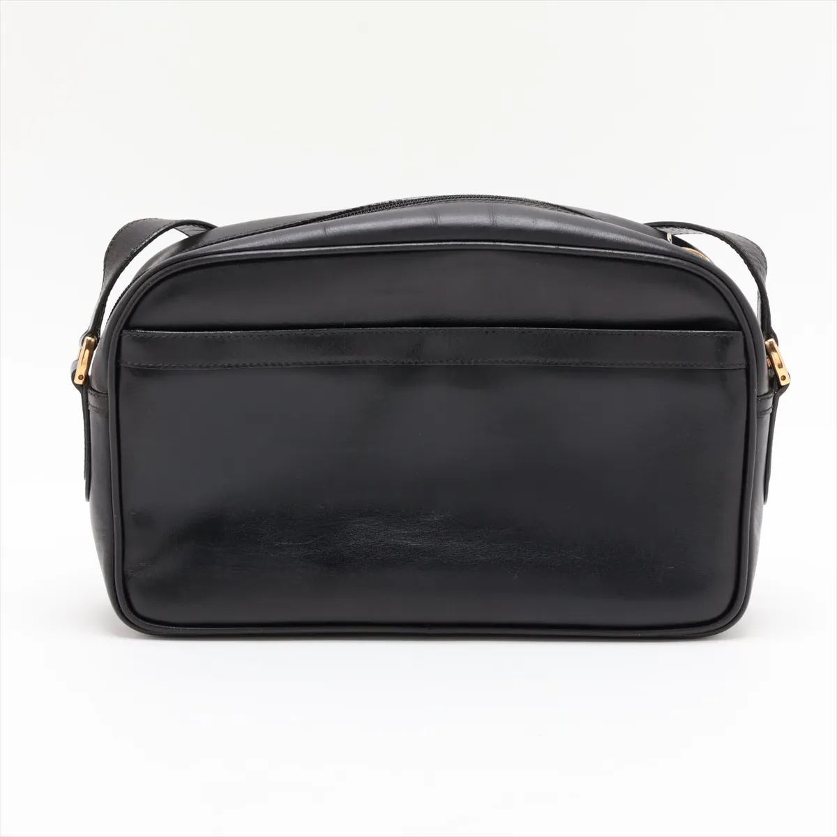 Sherry Line Leather Shoulder Bag, Black — view 2
