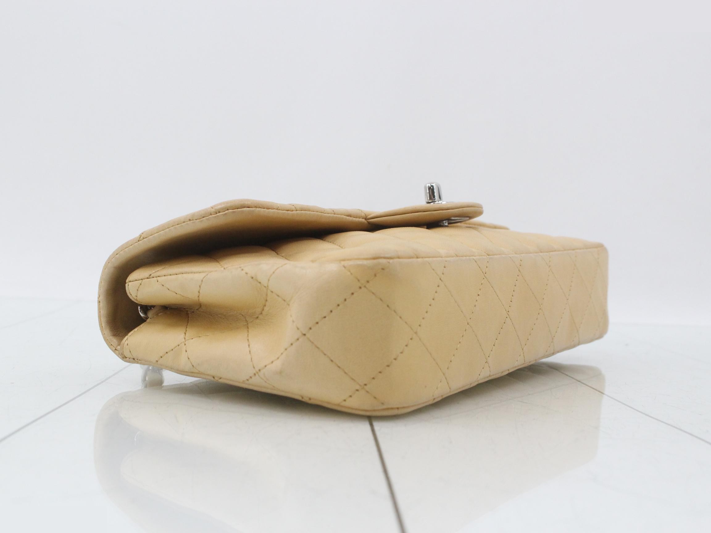 Matelassé chain shoulder bag, beige, number 9 series. — view 5