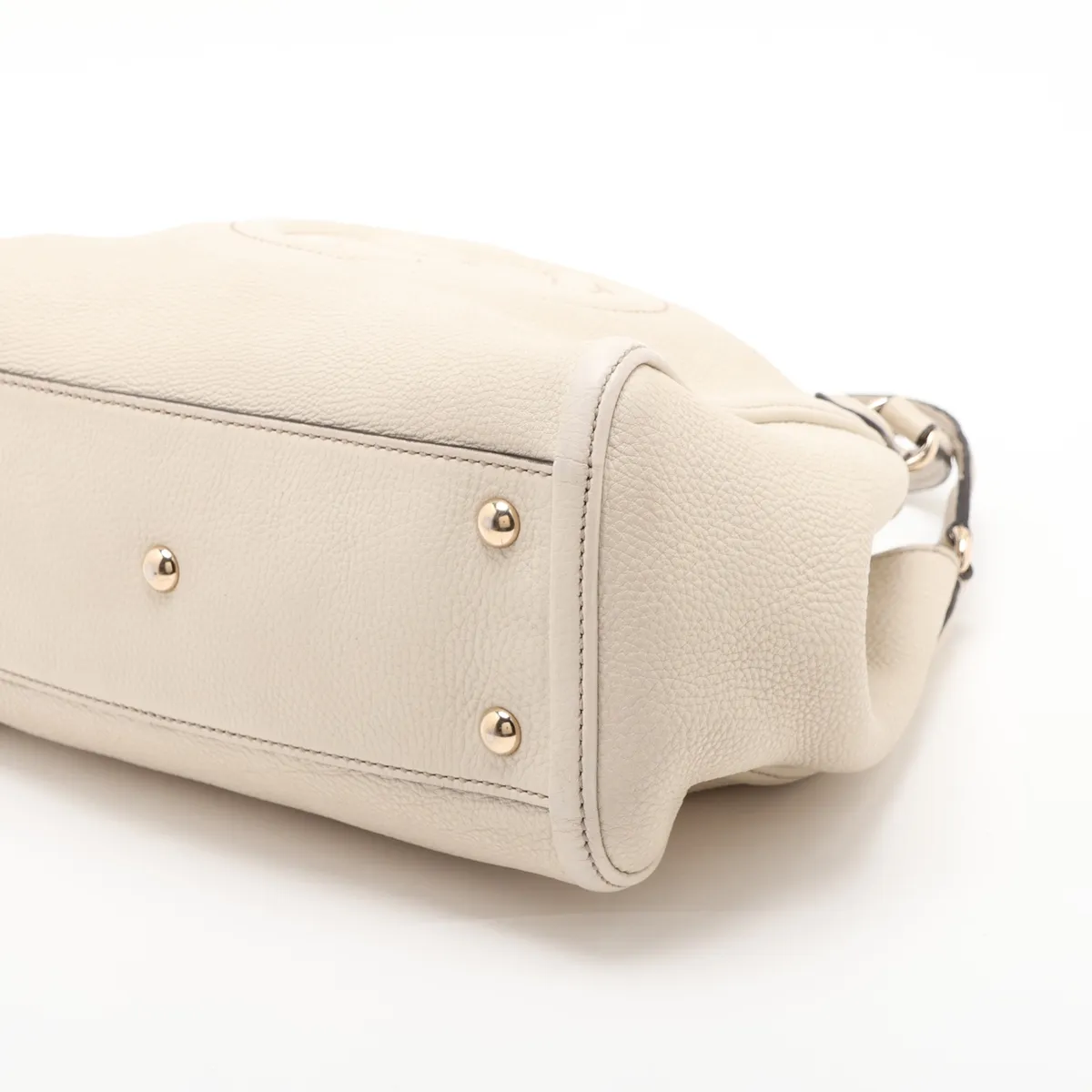 Soho 336751 Leather 2-Way Handbag, White — view 3