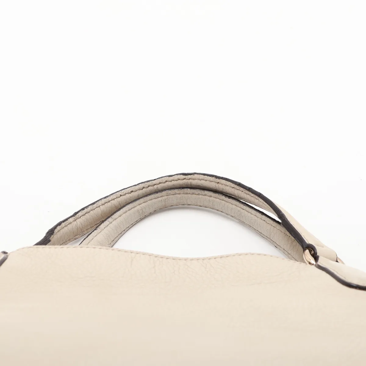 Soho 336751 Leather 2-Way Handbag, White — view 6