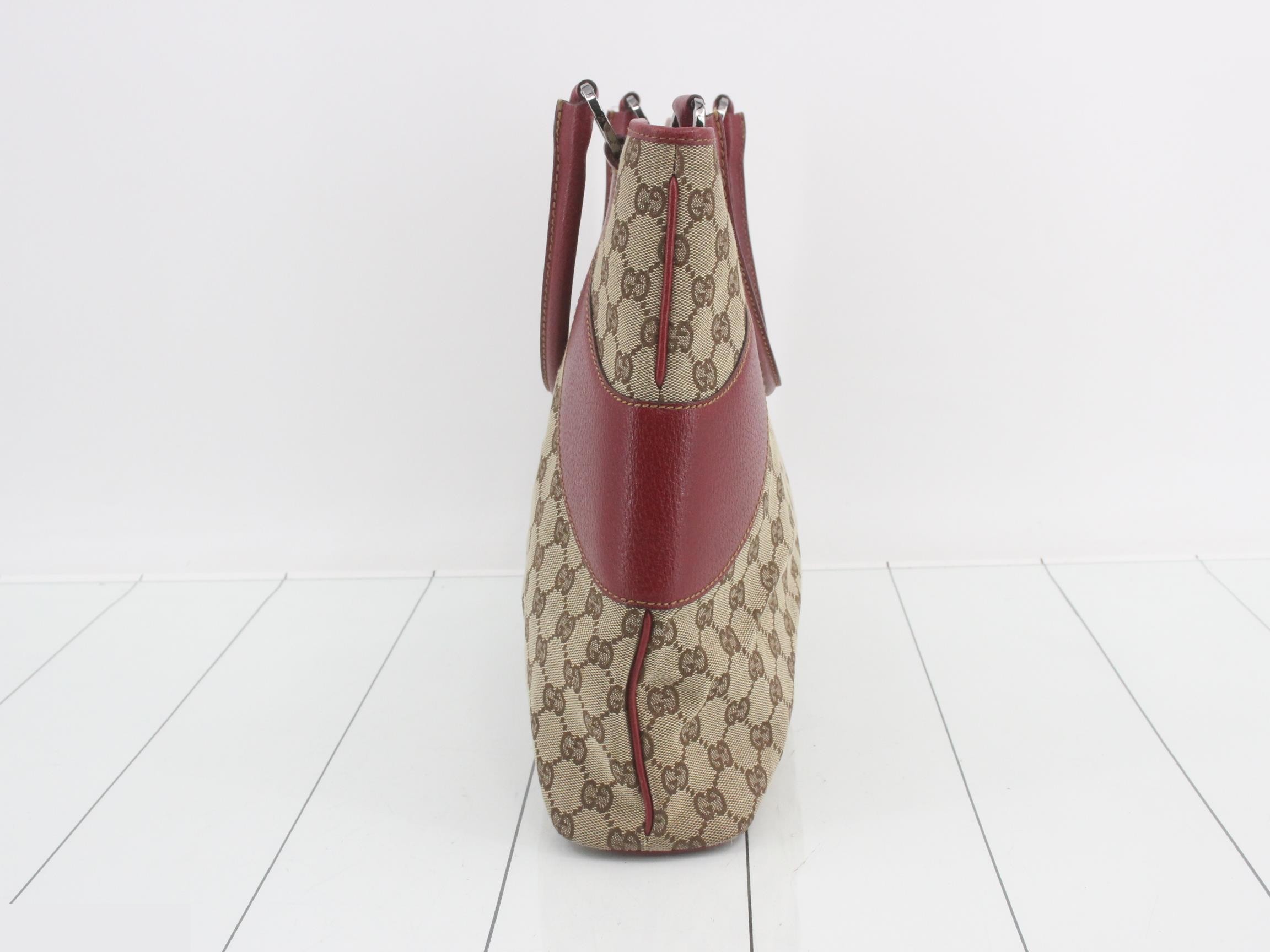 GG Canvas Tote Bag - Red — view 4