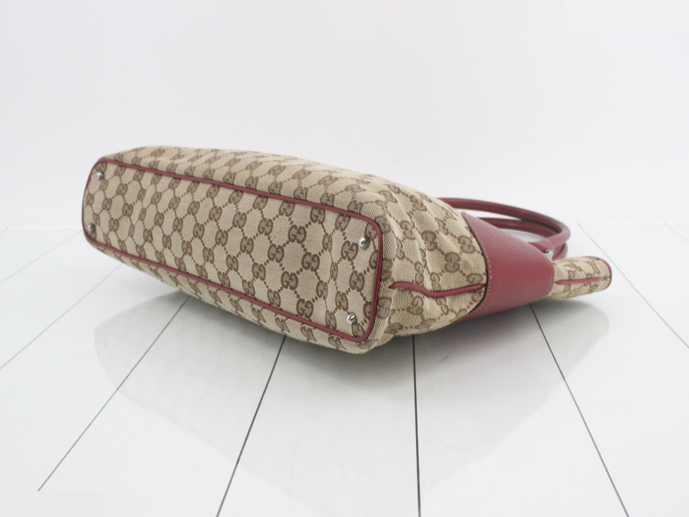 GG Canvas Tote Bag - Red — view 6