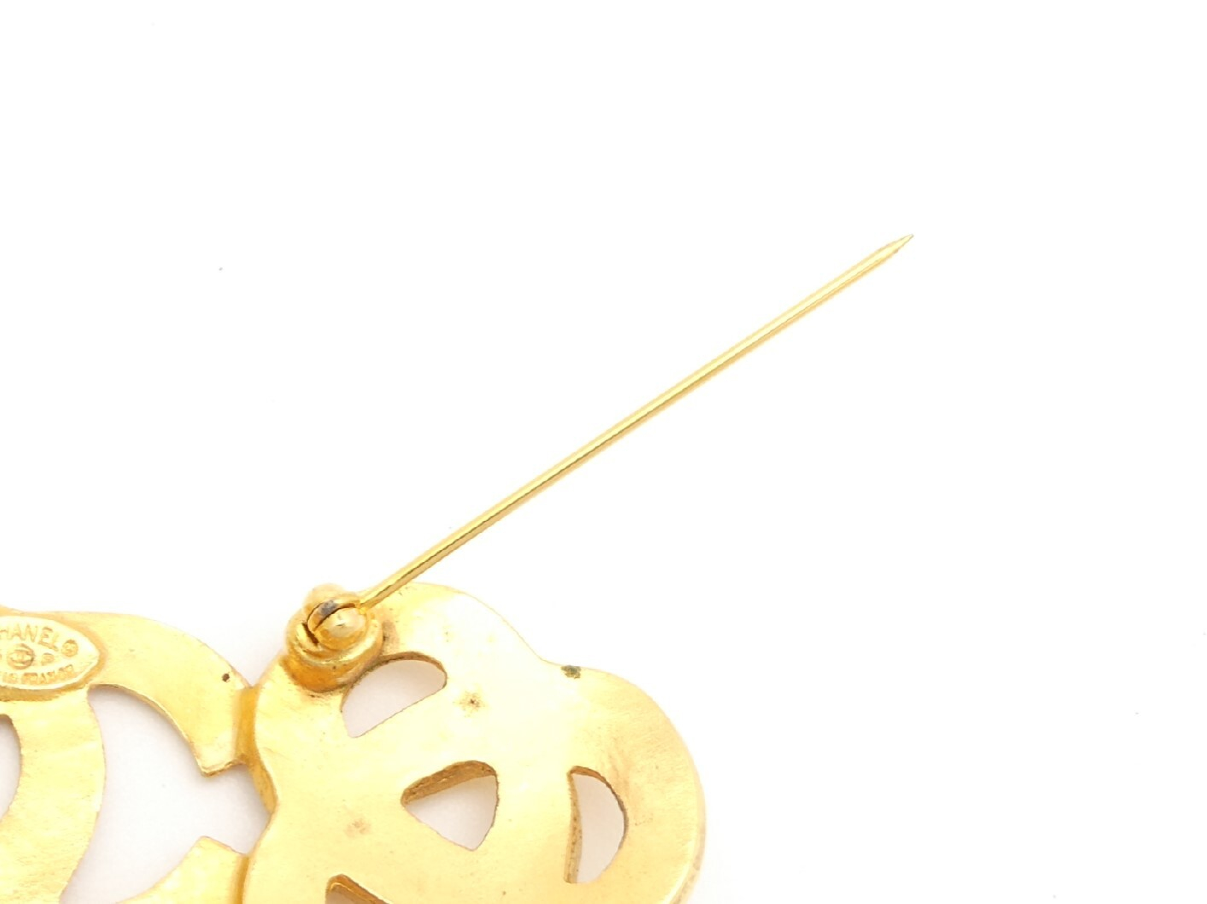 Coco Mark Gold Bell Motif Brooch — view 4