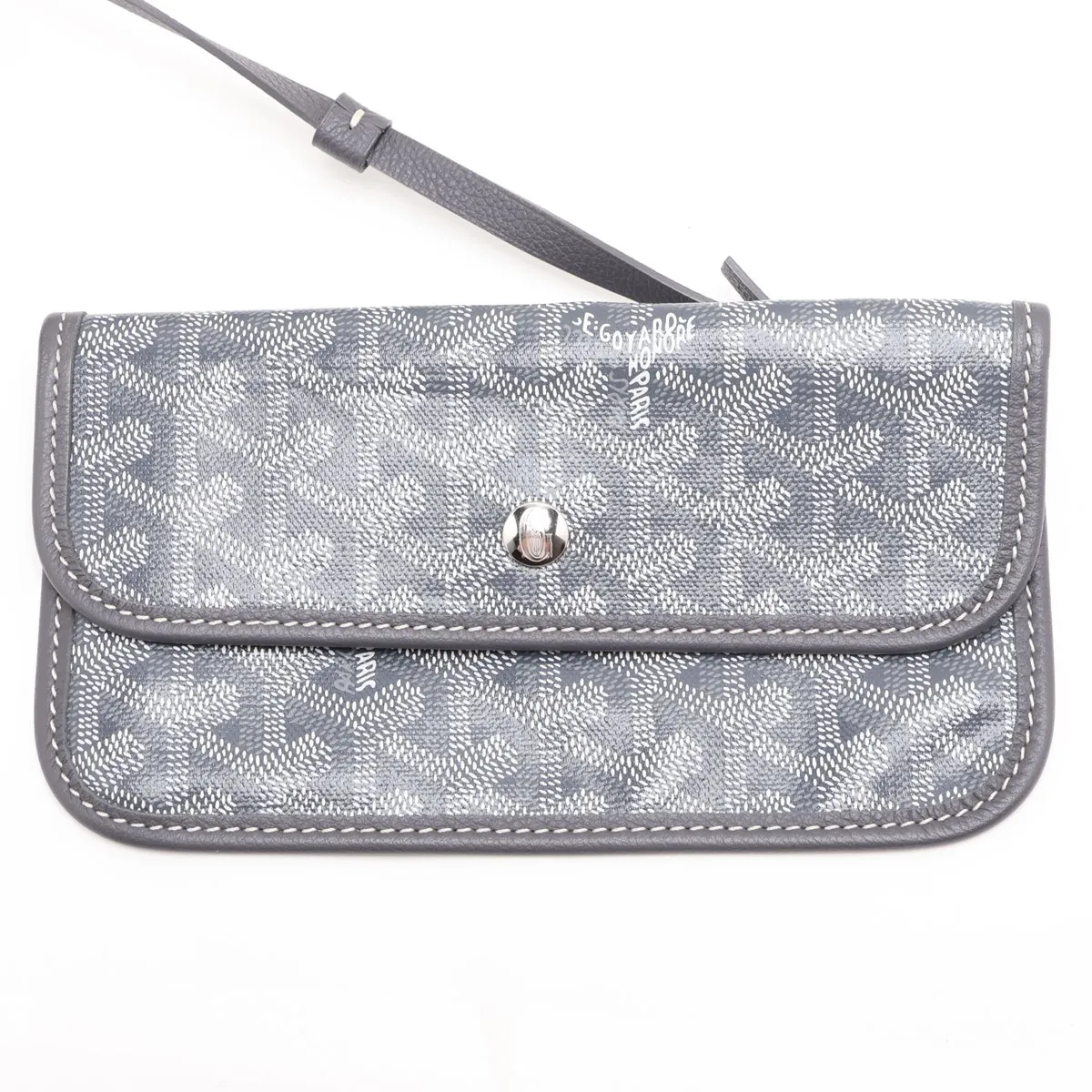 Saint Louis PM PVC x Leather Tote Bag, Gray — view 11