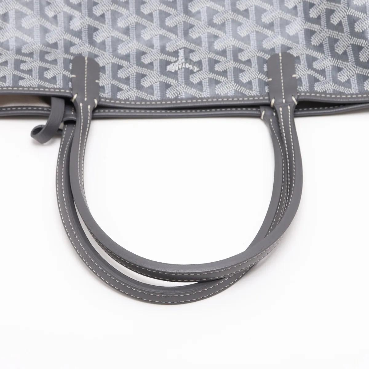Saint Louis PM PVC x Leather Tote Bag, Gray — view 5