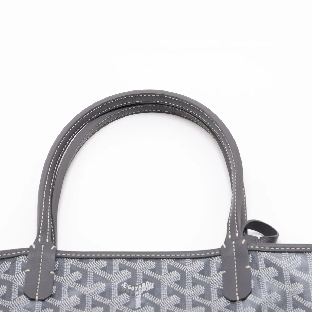 Saint Louis PM PVC x Leather Tote Bag, Gray — view 6
