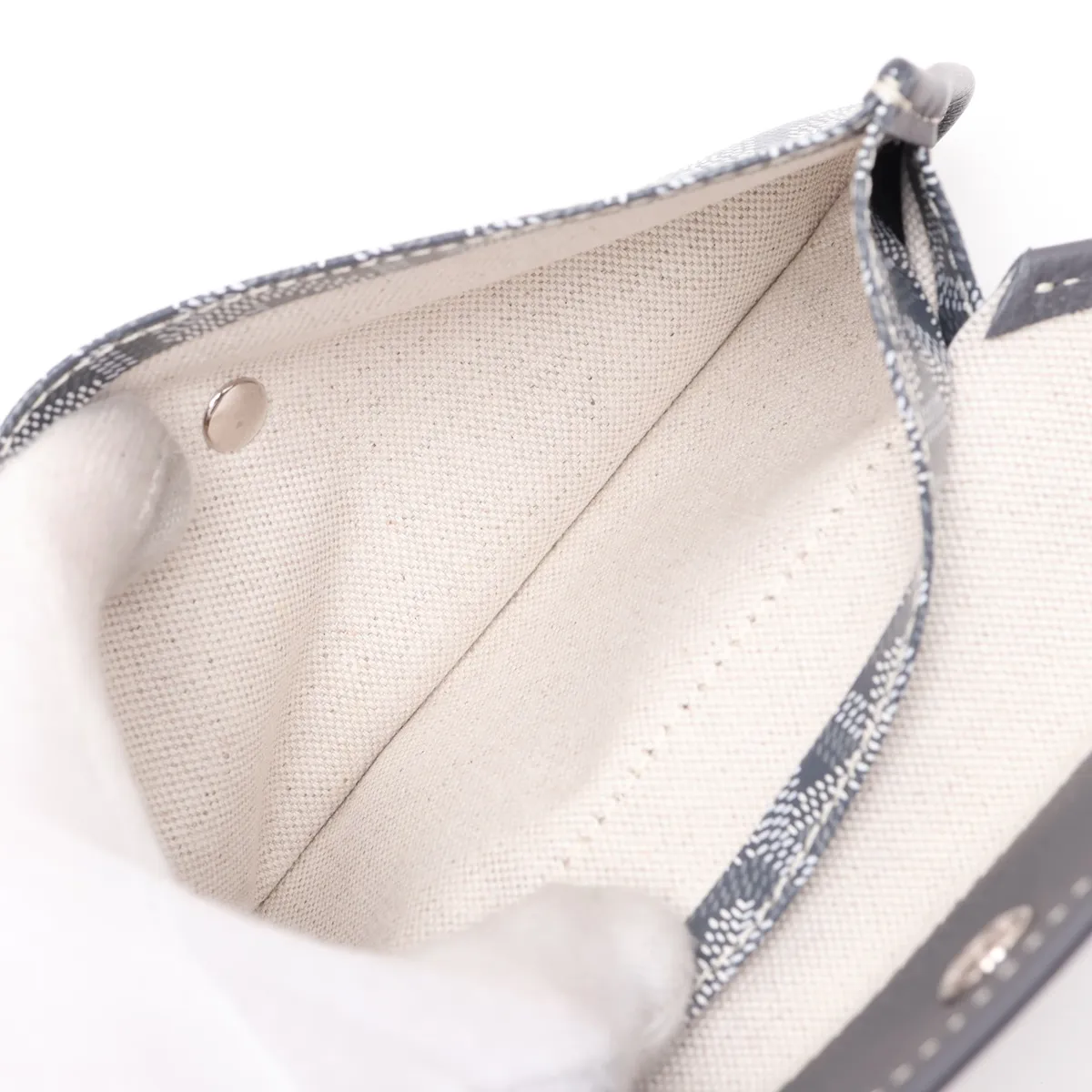 Saint Louis PM PVC x Leather Tote Bag, Gray — view 8