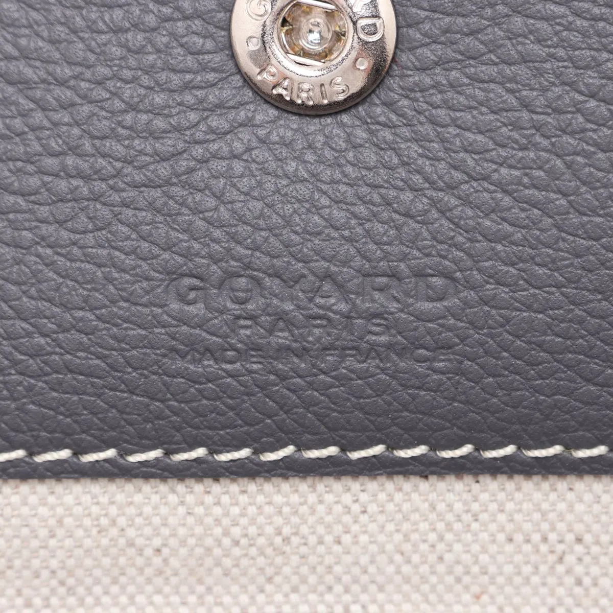 Saint Louis PM PVC x Leather Tote Bag, Gray — view 10