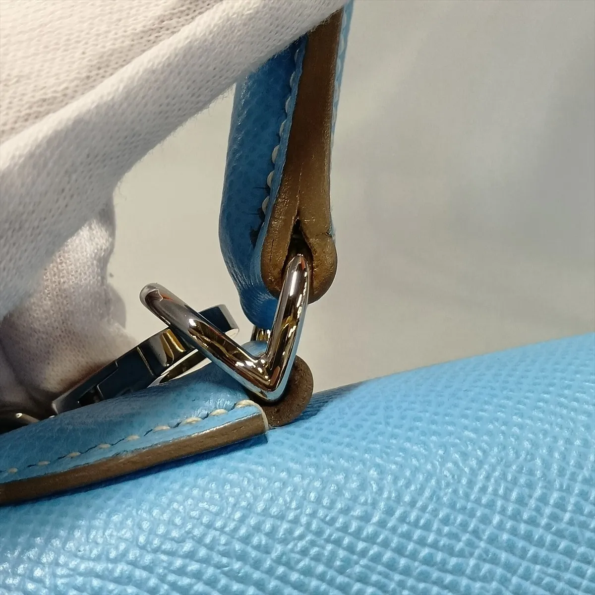 [Individually packaged] Hermes Candy Kelly 35 Veau Epsom Celeste x Mykonos Silver Hardware O: 2011 — view 13